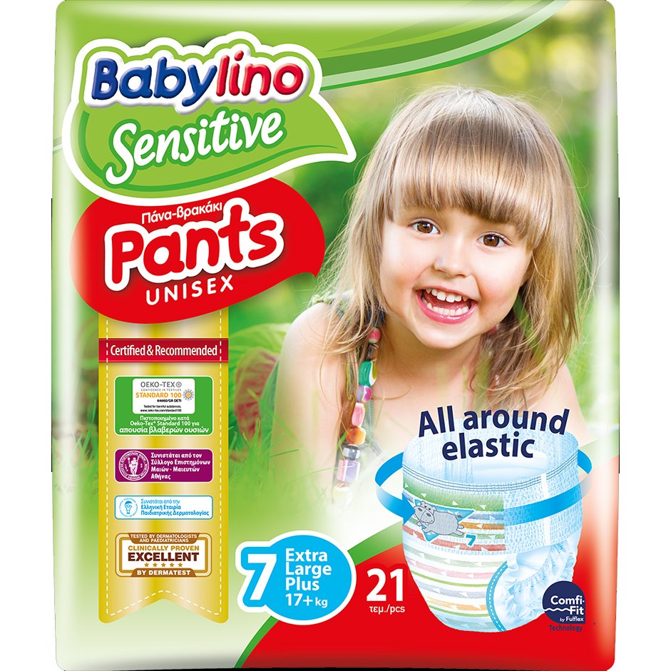 Babylino Sensitive Pants Unisex No7 Extra Large Plus (17+ kg) 21 πάνες