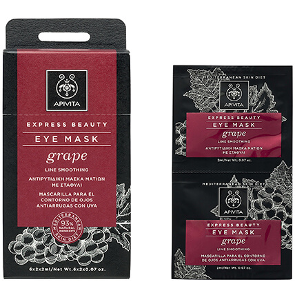 Apivita Express Beauty Αντιρυτιδική Μάσκα Ματιών Με Σταφύλι 2x2ml