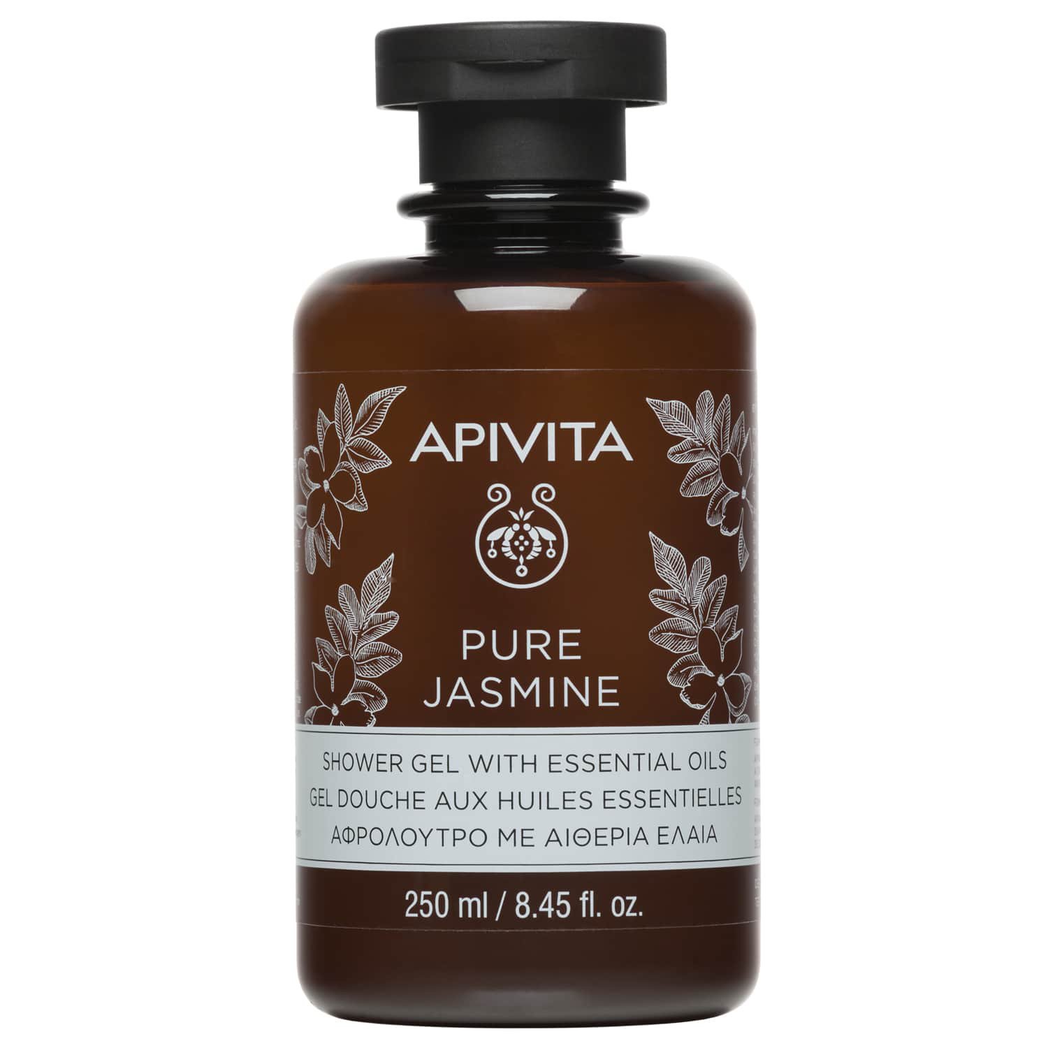 Apivita Pure Jasmine Shower Gel Ενυδατικό Αφρόλουτρο με Αιθέρια Έλαια Γιασεμιού 250ml