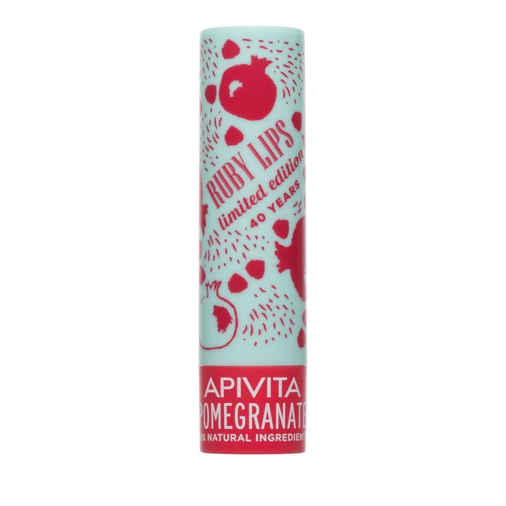 Apivita Lip Care Limited Edition Pomegranate Tinted Ενυδατικό Προστατευτικό Lip Balm Χειλιών με Φυσική Ροζ Απόχρωση 4.4g