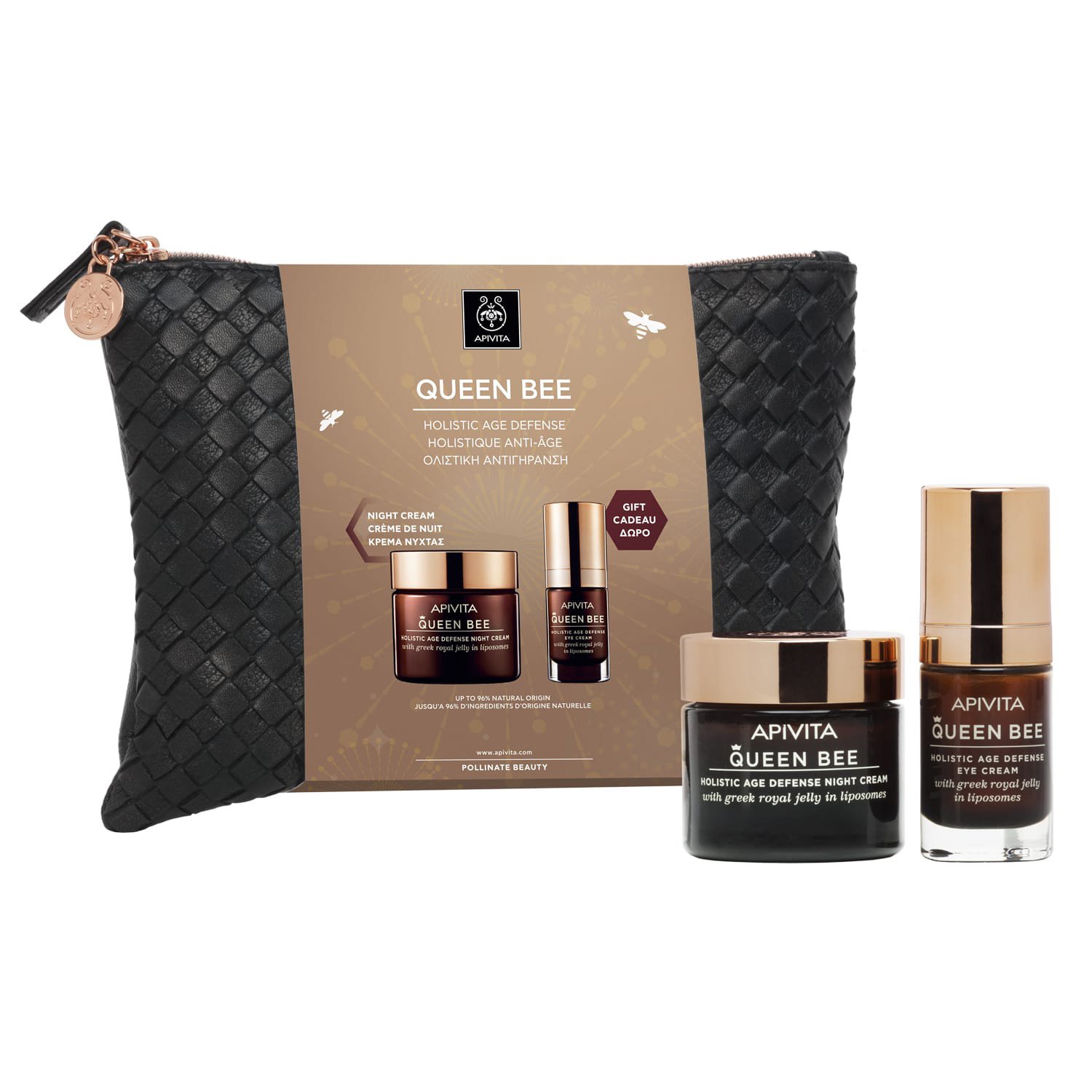Apivita Πακέτο Προσφοράς Queen Bee Holistic Age Defence Night Cream 50ml & Eye Cream 15ml