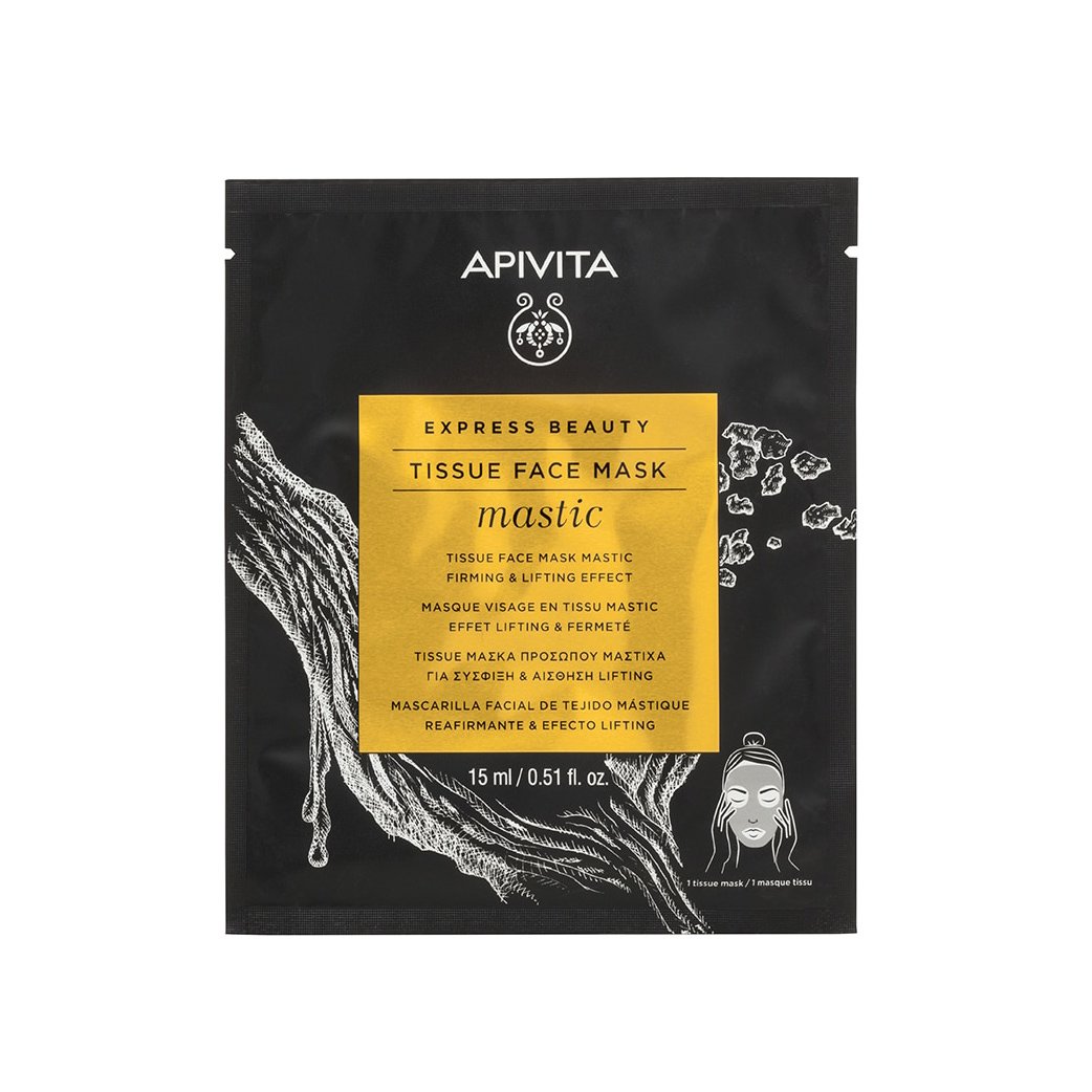 Apivita Tissue Face Mask Mastic Μάσκα Προσώπου με Μαστίχα για Σύσφιξη & Αίσθηση Lifting 15ml