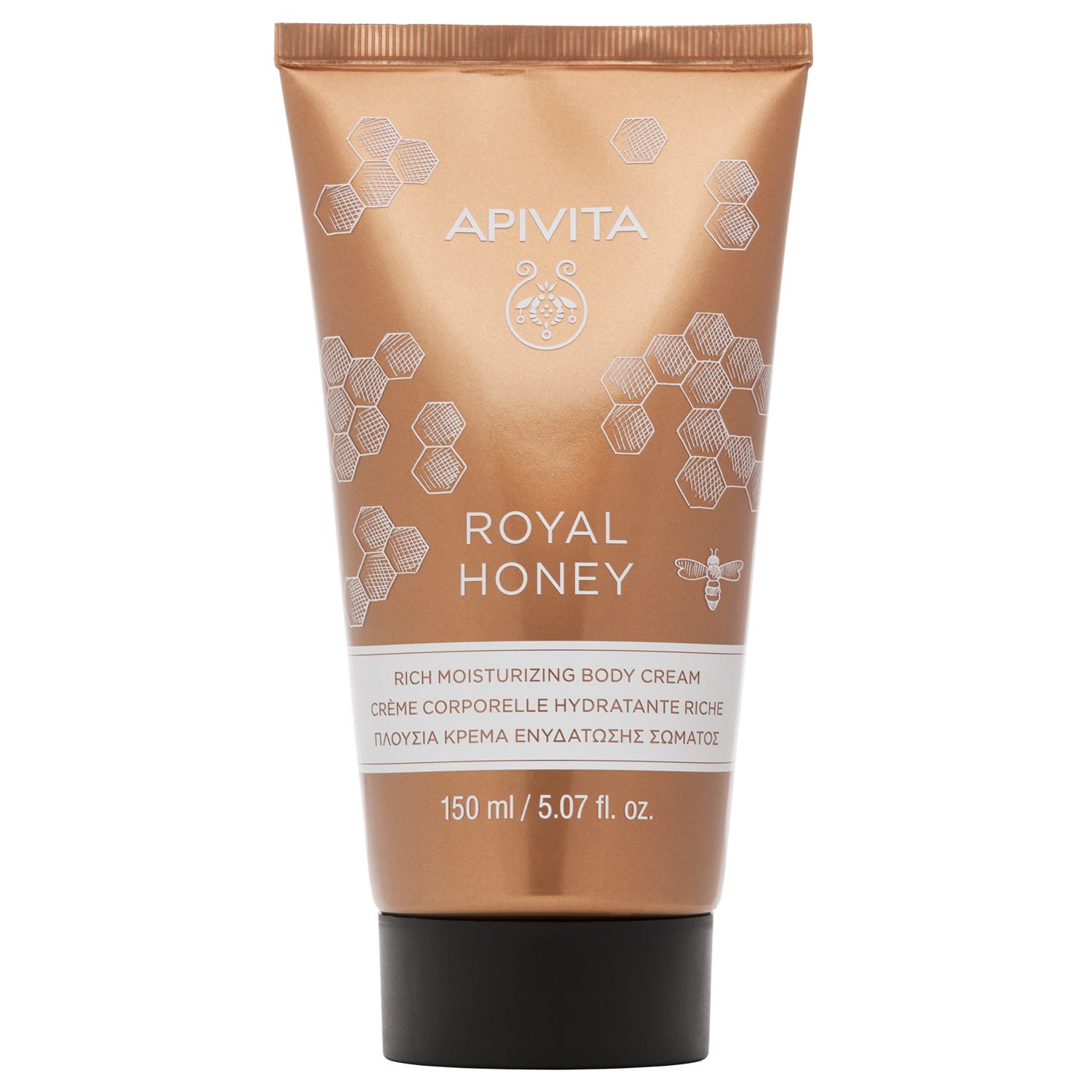 Apivita Apivita Royal Honey Rich Moisturizing Body Cream Πλούσια Κρέμα Ενυδάτωσης Σώματος με Μέλι για Ξηρές Επιδερμίδες 150ml