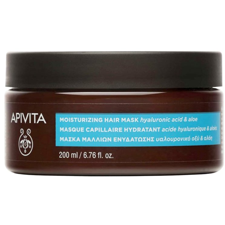 Apivita Moisturizing Hair Mask Μάσκα Μαλλιών Ενυδάτωσης με Αλόη & Υαλουρονικό Οξύ 200ml