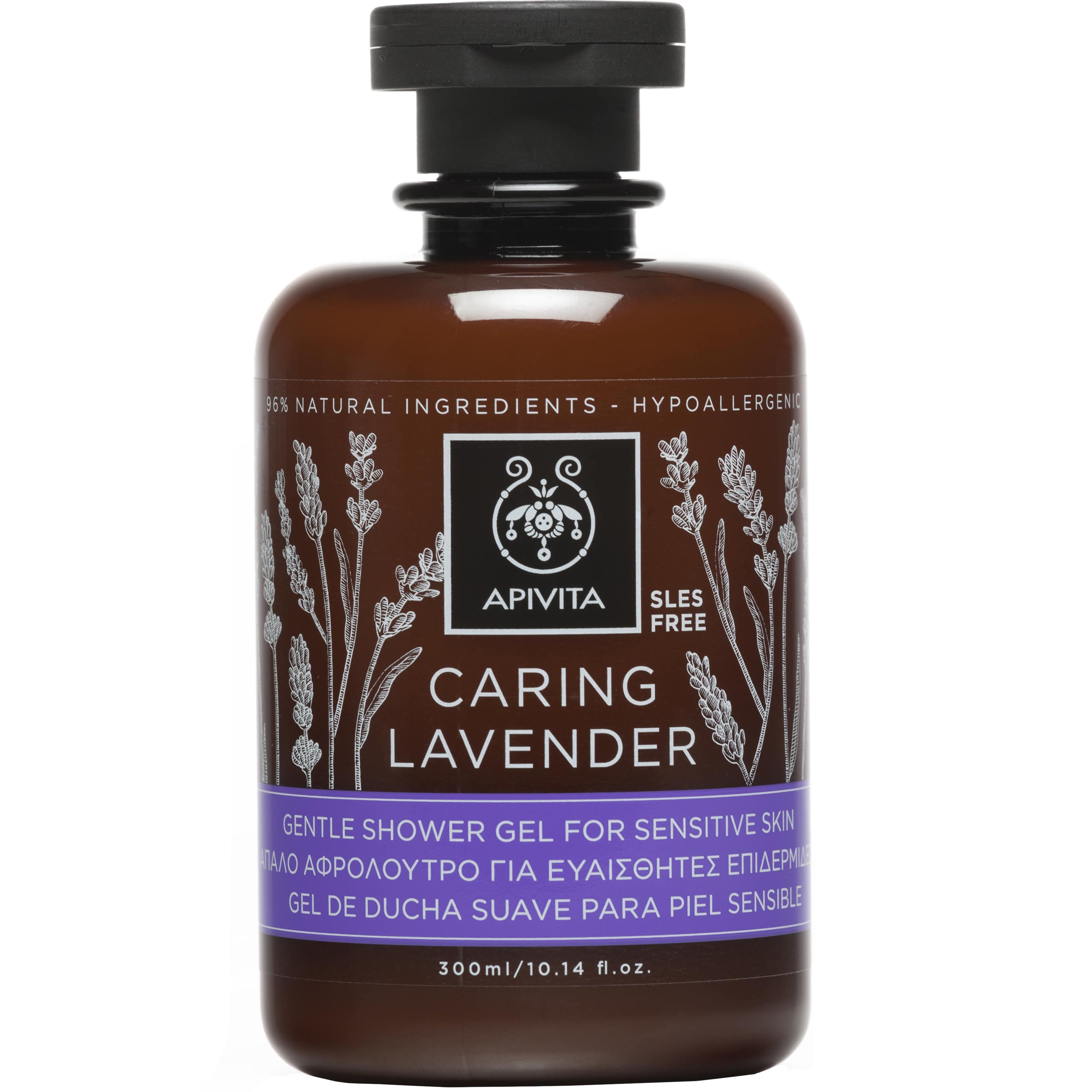 Apivita Apivita Caring Lavender Απαλό Αφρόλουτρο για Ευαίσθητες Επιδερμίδες 250ml