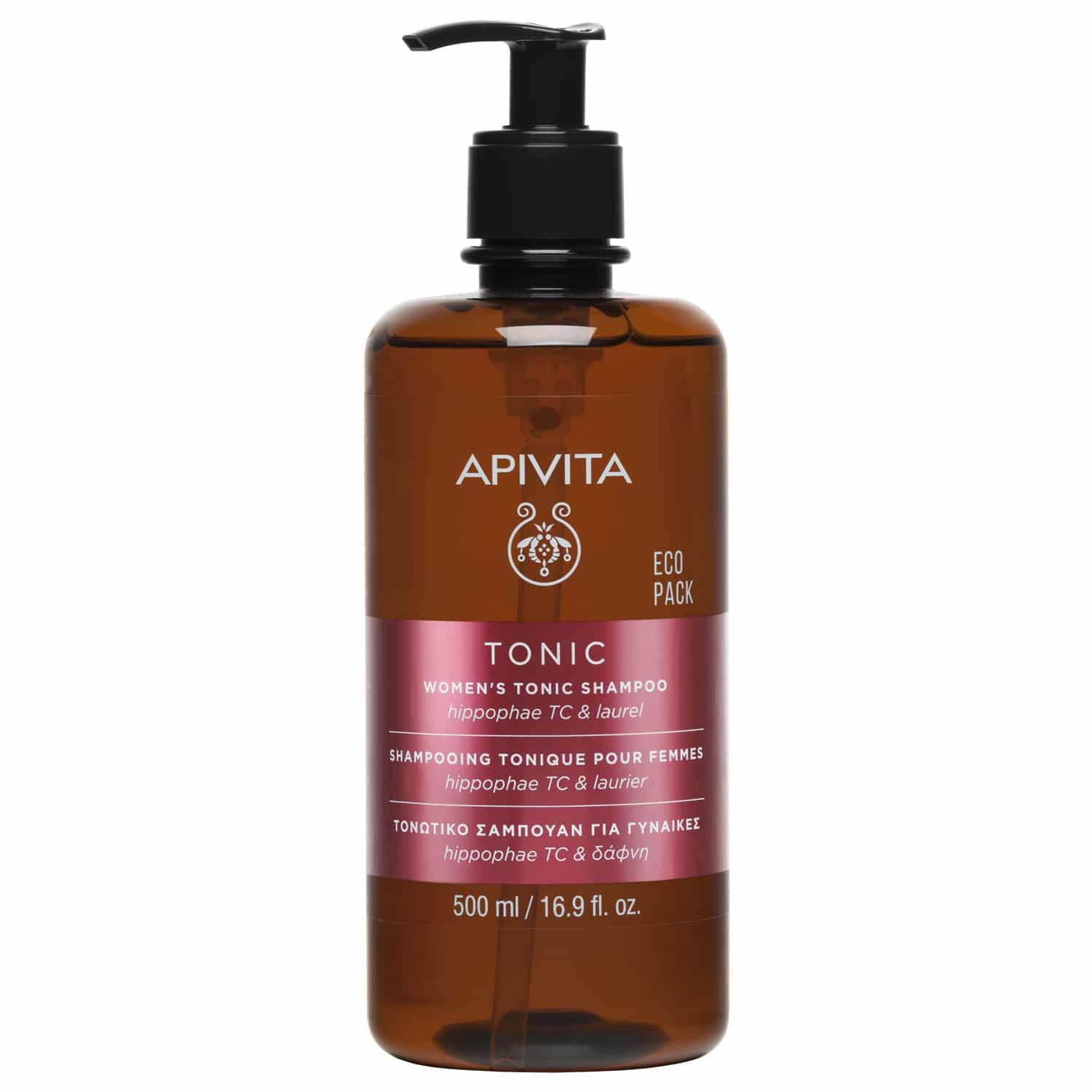 Apivita Women’s Tonic Shampoo With Hippophae Tc & Laurel Eco Pack Γυναικείο Τονωτικό Σαμπουάν Κατά της Τριχόπτωσης 500ml
