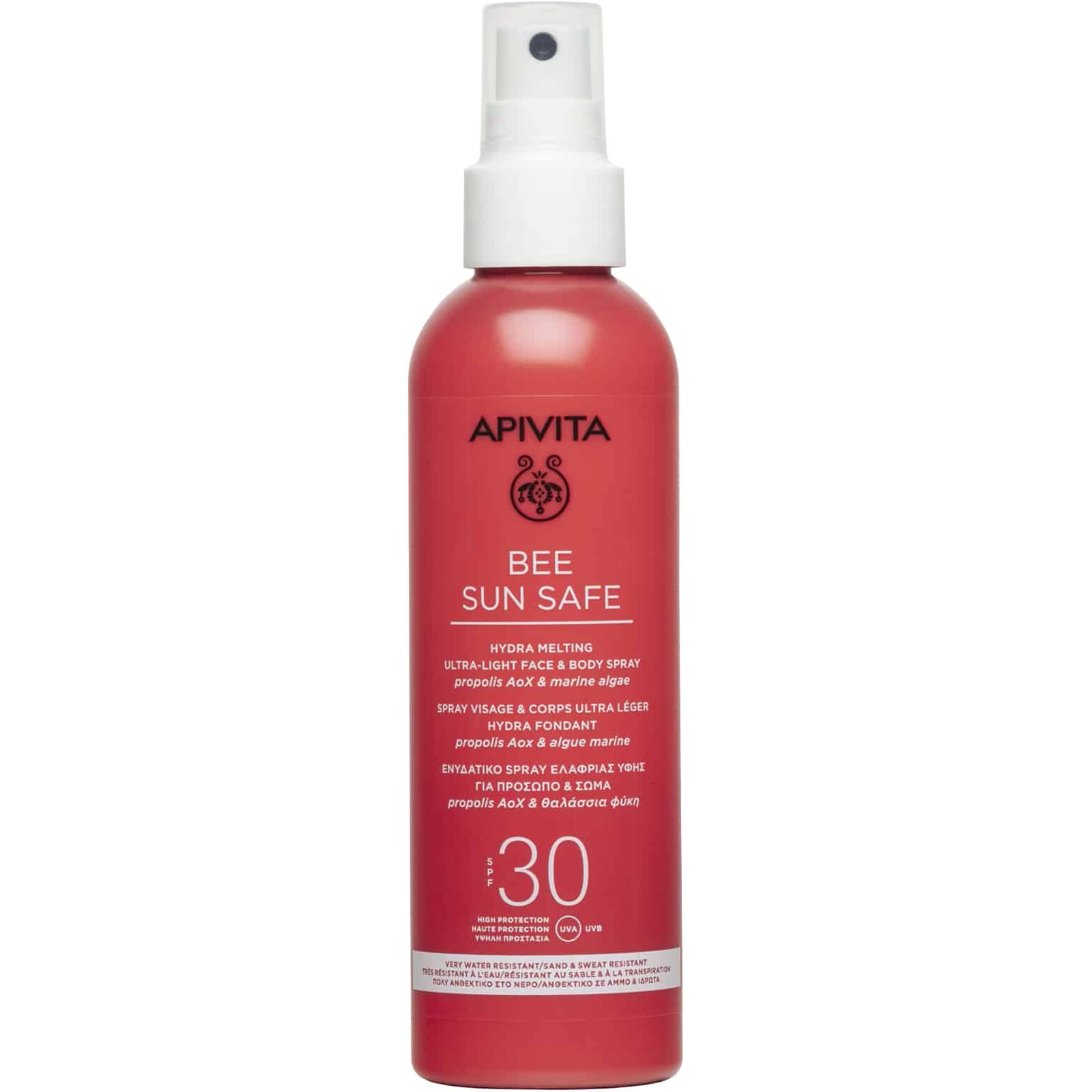 Apivita Apivita Bee Sun Safe Hydra Melting Ultra-Light Face & Body Spray With Marine Algae & Propolis Spf30, 200ml