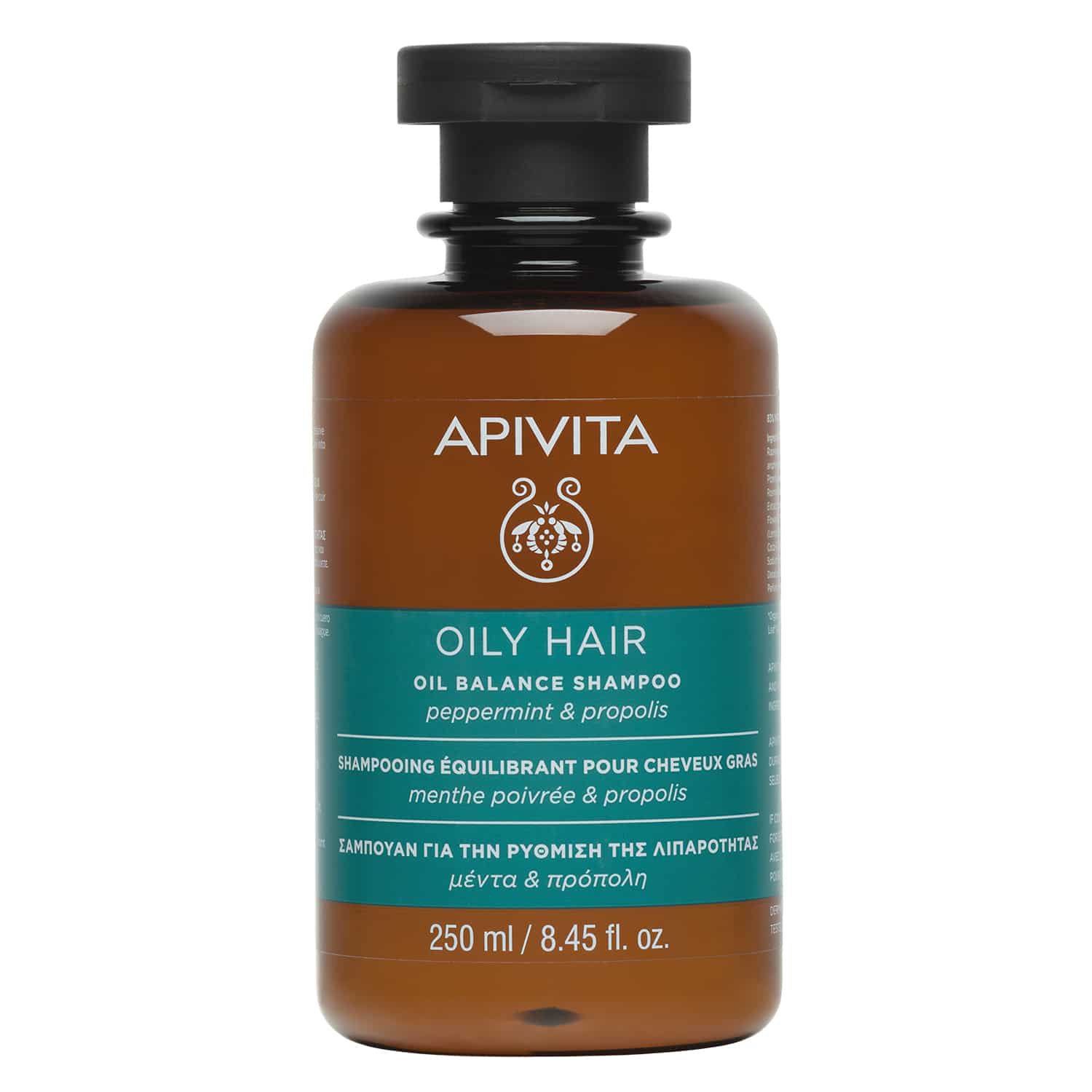 Apivita Oily Hair Σαμπουάν για Ρύθμιση Λιπαρότητας με Μέντα & Πρόπολη 250ml