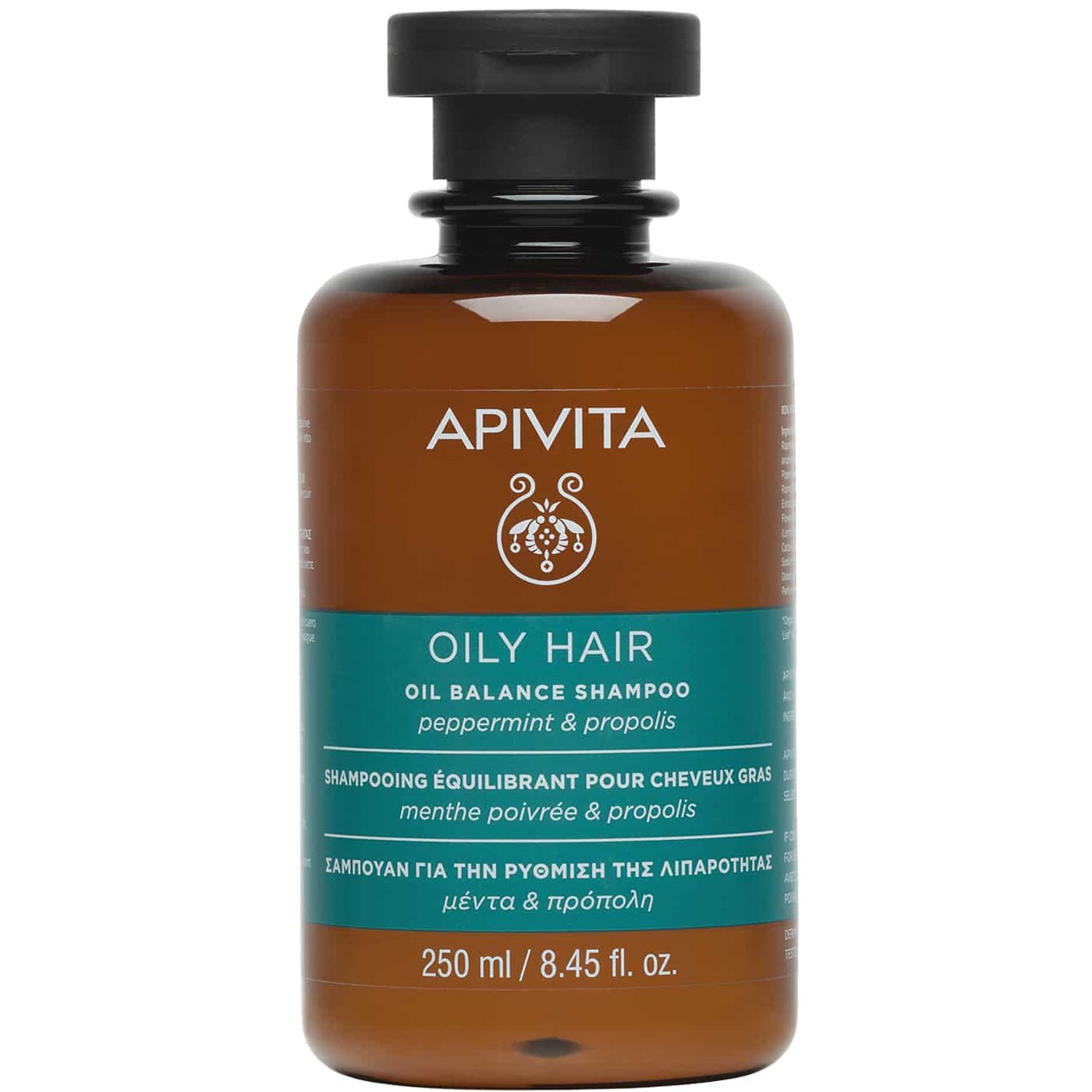 Apivita Apivita Oily Hair Oil Balance Shampoo Σαμπουάν για τη Ρύθμιση της Λιπαρότητας με Μέντα & Πρόπολη 250ml