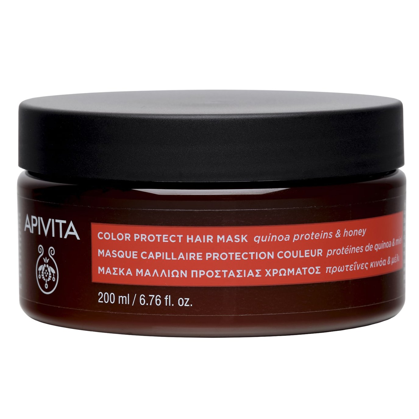 Apivita Color Protect Hair Mask Μάσκα Προστασίας Χρώματος για Βαμμένα Μαλλιά με Πρωτεΐνες Κινόα & Μέλι 200ml