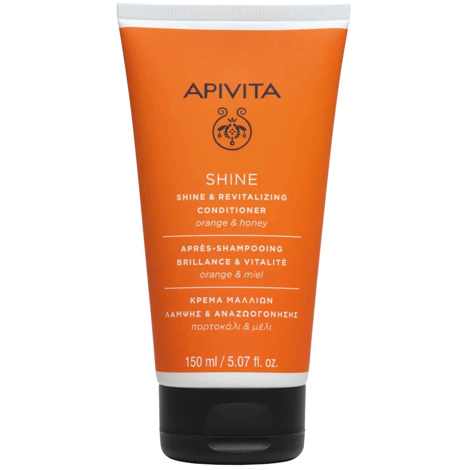 Apivita Apivita Shine & Revitalizing Μαλακτική Κρέμα με Πορτοκάλι & Μέλι, Κρέμα Λάμψης & Αναζωογόνησης για Όλους τους Τύπους Μαλλιών 150ml