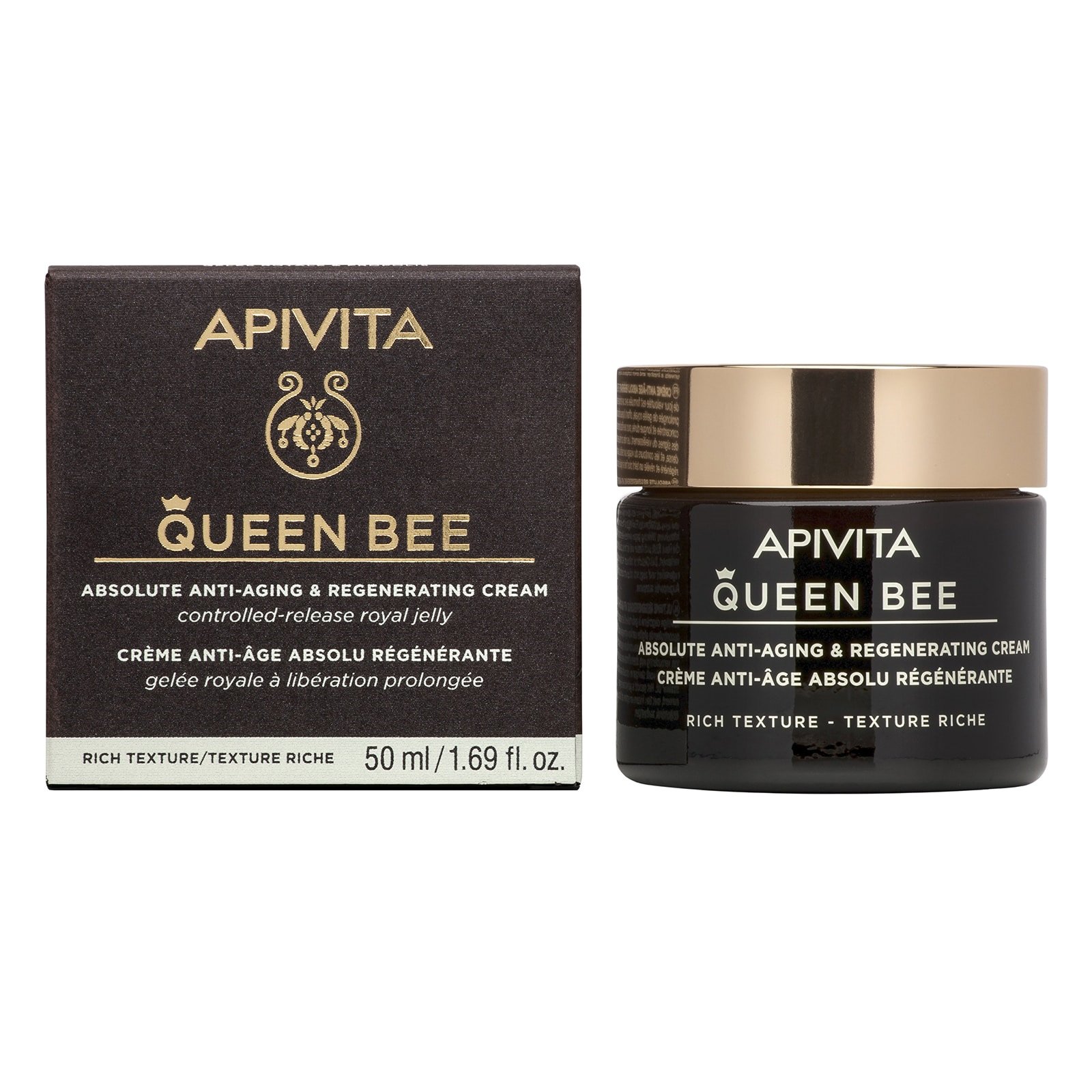 Apivita Queen Bee Absolute Anti-Aging & Regenerating Κρέμα Προσώπου Αντιγήρανσης Πλούσιας Υφής με Βασιλικό Πολτό 50ml