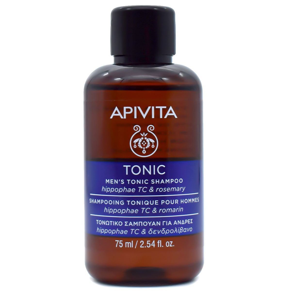 Apivita Apivita Men's Tonic Shampoo with Hippophae TC & Rosemary Travel Size Τονωτικό Σαμπουάν Κατά της Τριχόπτωσης για Άνδρες με Ιπποφαές & Δεντρολίβανο 75ml