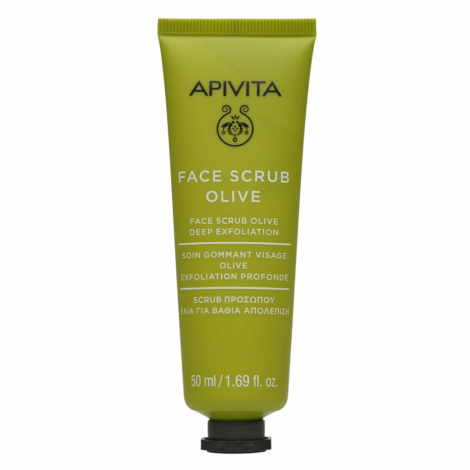 Apivita Face Scrub With Olive for Deep Exfoliating Scrub Βαθιάς Απολέπισης με Ελιά, Ιδανικό για Λιπαρές/Μικτές Επιδερμίδες 50ml
