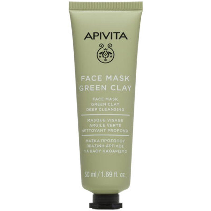 Apivita Green Clay Deep Cleansing Face Mask Μάσκα Προσώπου Βαθύ Καθαρισμού με Πράσινη Άργιλο για Λιπαρές, Μικτές Επιδερμίδες 50ml