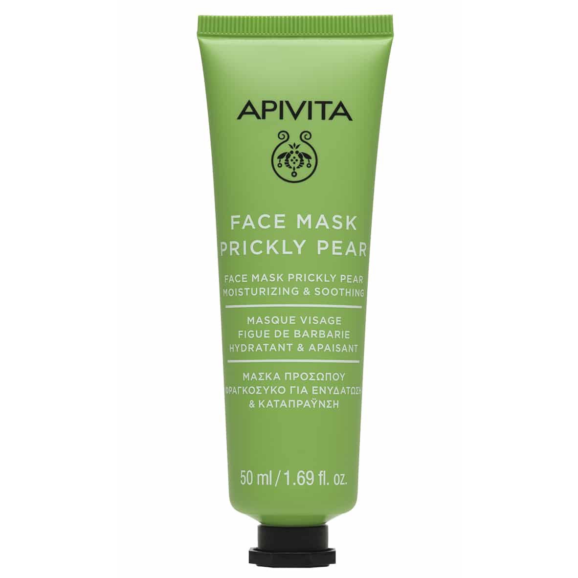 Apivita Face Mask Prickly Pear Μάσκα Προσώπου με Φραγκόσυκο για Ενυδάτωση & Καταπράυνση 50ml
