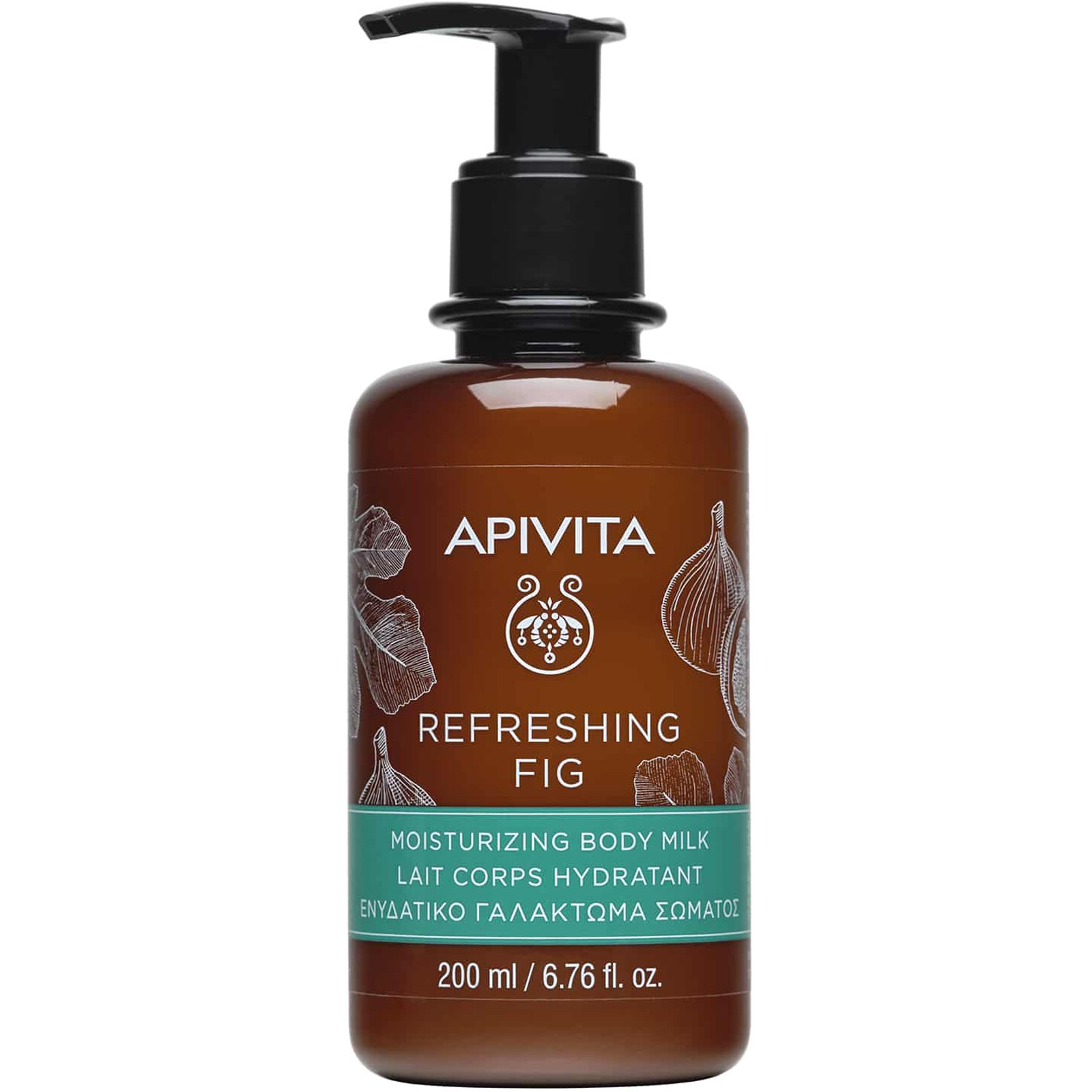 Apivita Apivita Refreshing Fig Moisturizing Body Milk Ενυδατικό Γαλάκτωμα Σώματος για Τόνωση & Αναζωογόνηση με Αντλία με Σύκο & Αιθέρια Έλαια 200ml