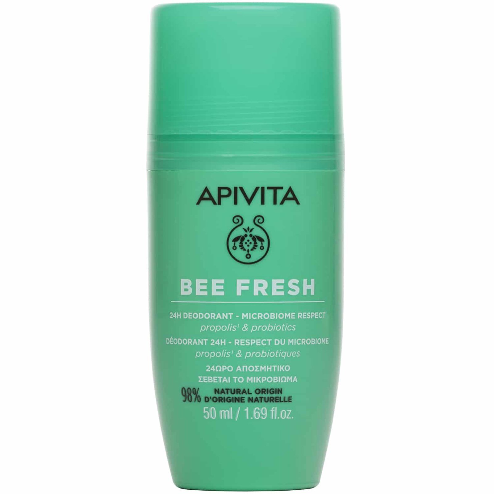 Apivita Bee Fresh 24h Deodorant 50ml,Aποσμητικό 24ωρης Δράσης με Σεβασμό στο Μικροβίωμα του Δέρματος