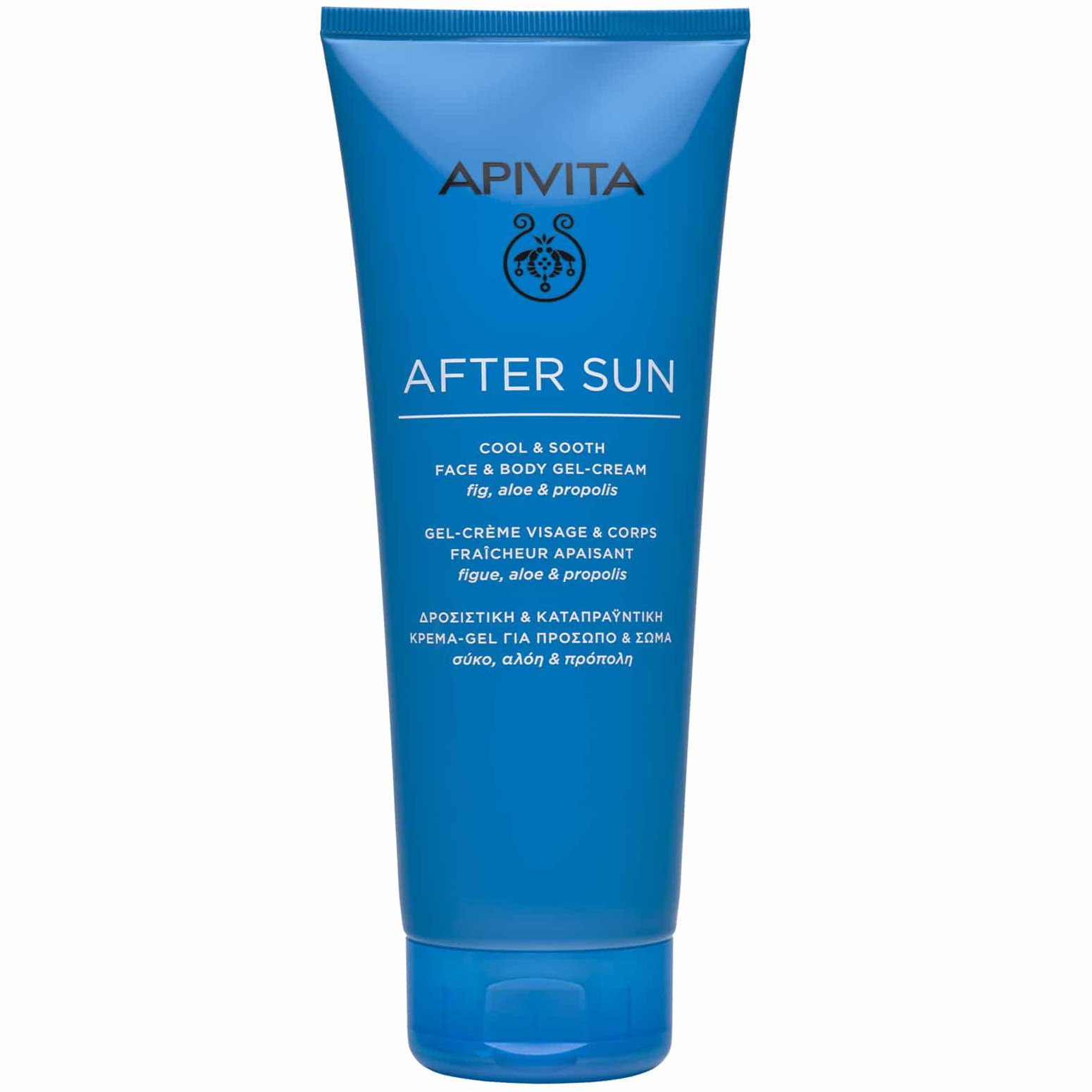 Apivita After Sun Cool & Sooth Face & Body Gel-Cream Καταπραϋντική Κρέμα Gel για Μετά τον Ήλιο, Προσώπου, Σώματος με Σύκο, Αλόη & Πρόπολη 200ml
