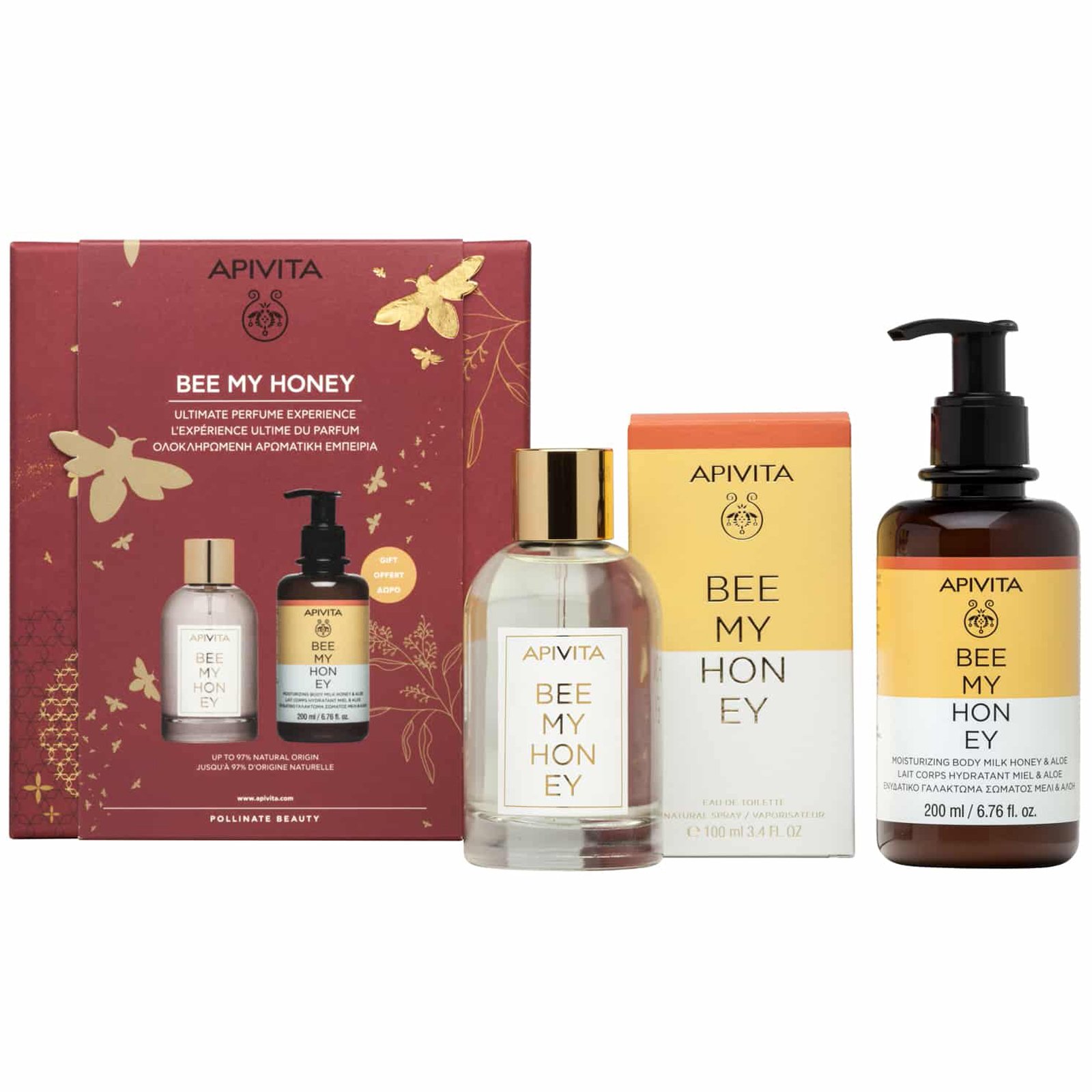 Apivita Πακέτο Προσφοράς Bee my Honey Eau De Toilette 100ml & Δώρο Apivita Bee my Honey Moisturizing Body Milk with Honey & Aloe 200ml