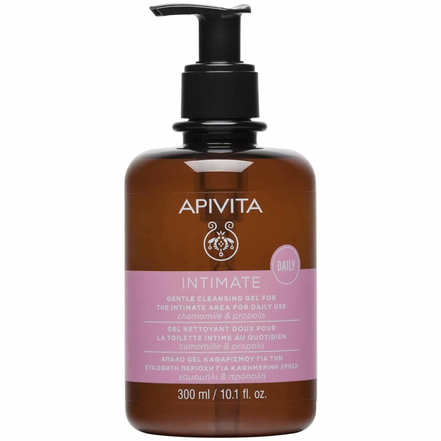 Apivita Intimate Daily Gel Καθαρισμού για την Ευαίσθητη Περιοχή με Χαμομήλι & Πρόπολη – 300ml