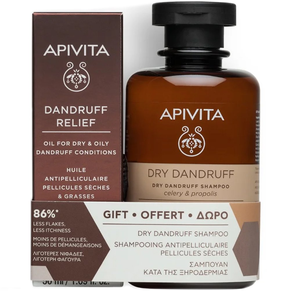 Apivita Promo Dandruff Relief Oil 50ml & Δώρο Dry Dandruff Shampoo With Celery & Propolis 250ml