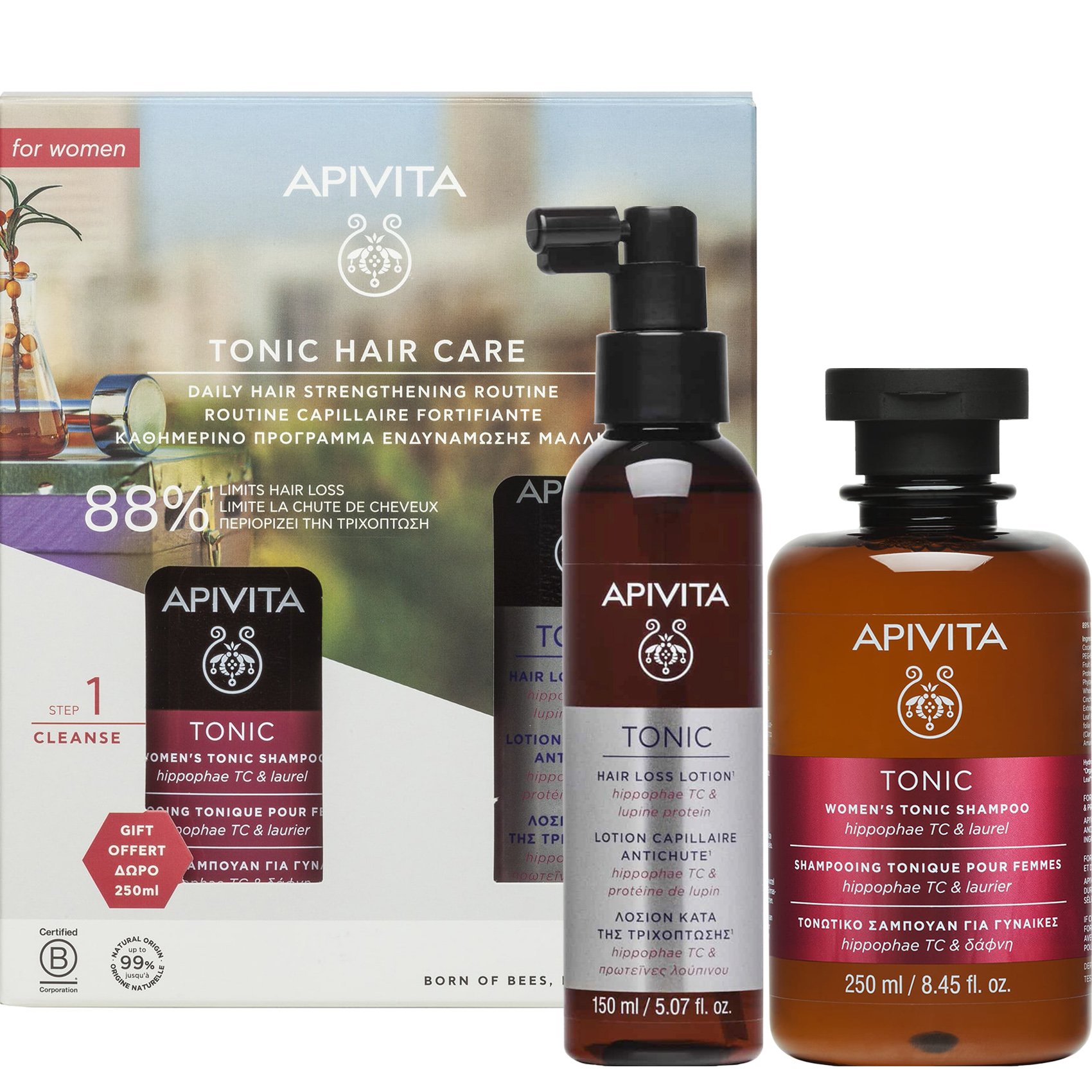 Apivita Apivita Promo Tonic Hair Loss Lotion 150ml & Δώρο Women's Tonic Shampoo 250ml