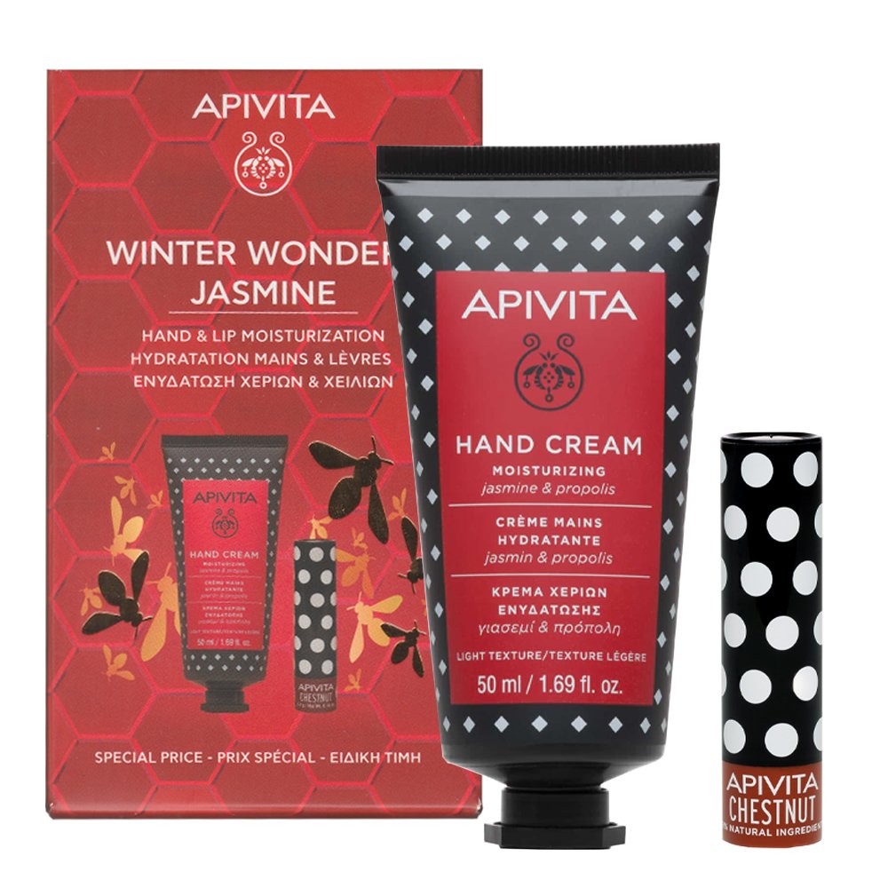 Apivita Apivita Promo Moisturizing Hand Cream 50ml & Lip Care Chesnut Lip Balm 4.4g