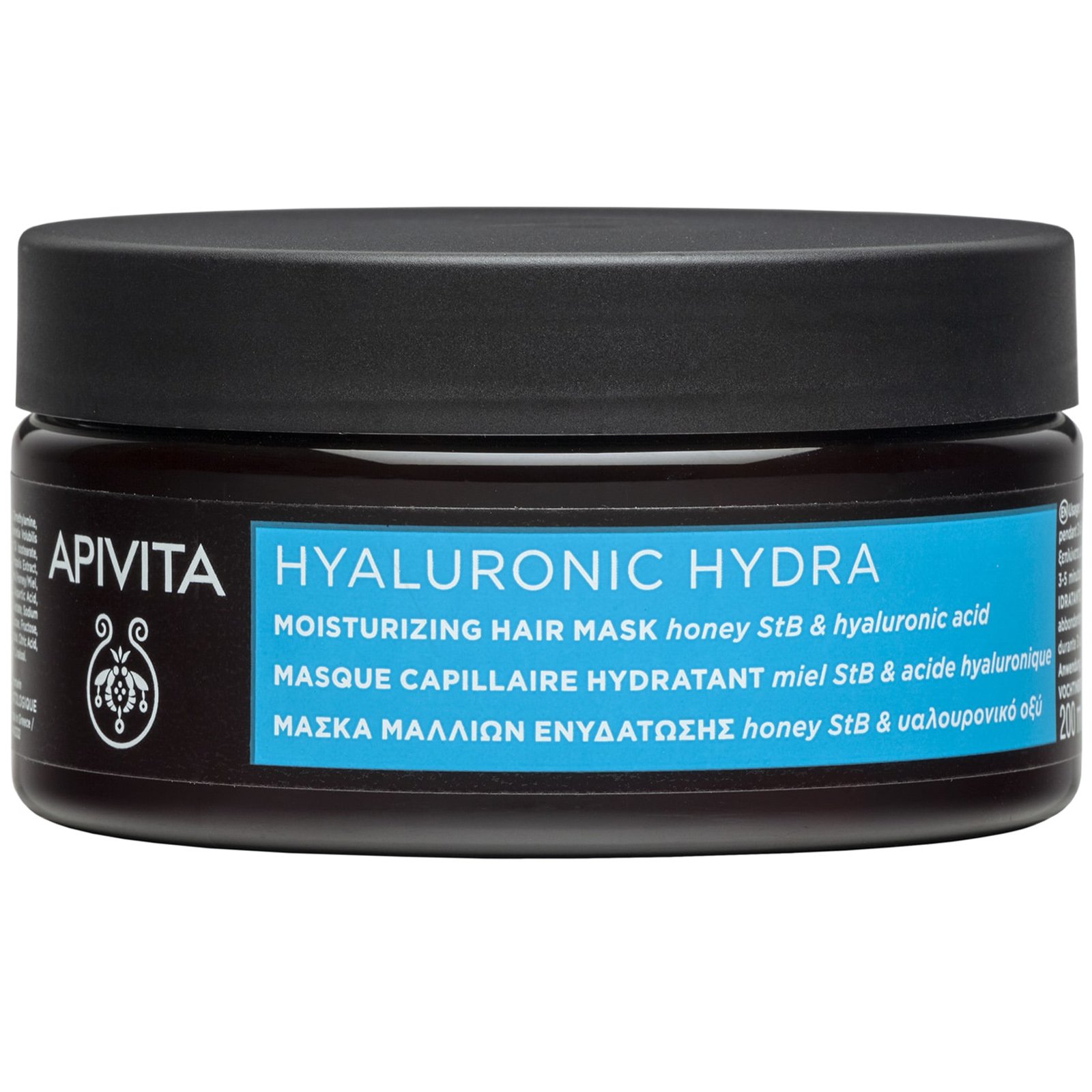 Apivita Hyaluronic Hydra Hair Mask Ενυδατική Μάσκα Μαλλιών με Υαλουρονικό Οξύ & Μέλι 200ml