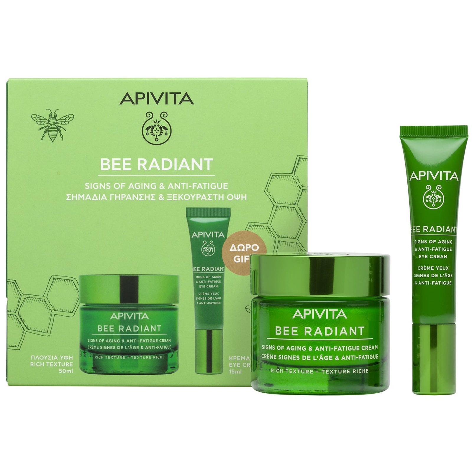 Apivita Apivita Promo Bee Radiant Signs of Aging & Anti-Fatigue Cream 50ml & Δώρο Eye Cream 15ml