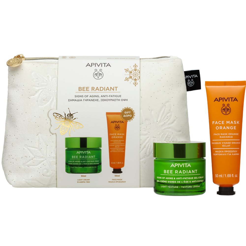 Apivita Promo Bee Radiant Light Texture Gel-Cream 50ml & Δώρο Orange Radiance Face Mask 50ml & Δώρο Νεσεσέρ 1 Τεμάχιο