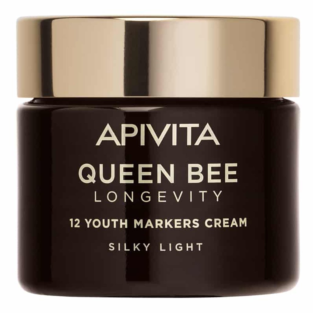 Apivita Queen Bee Longevity 12 Youth Markers Silky Light Cream Αντιγηραντική Κρέμα Προσώπου Ελαφριάς, Μεταξένιας Υφής για Δράση σε 12 Δείκτες Νεότητας 50ml