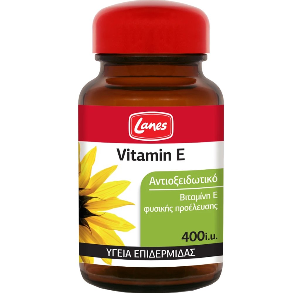 Lanes Vitamin E 400iu Συμπλήρωμα Διατροφής με Βιταμίνη Ε για την Καλή Υγεία του Δέρματος & της Καρδιάς με Αντιοξειδωτικές Ιδιότητες 30caps