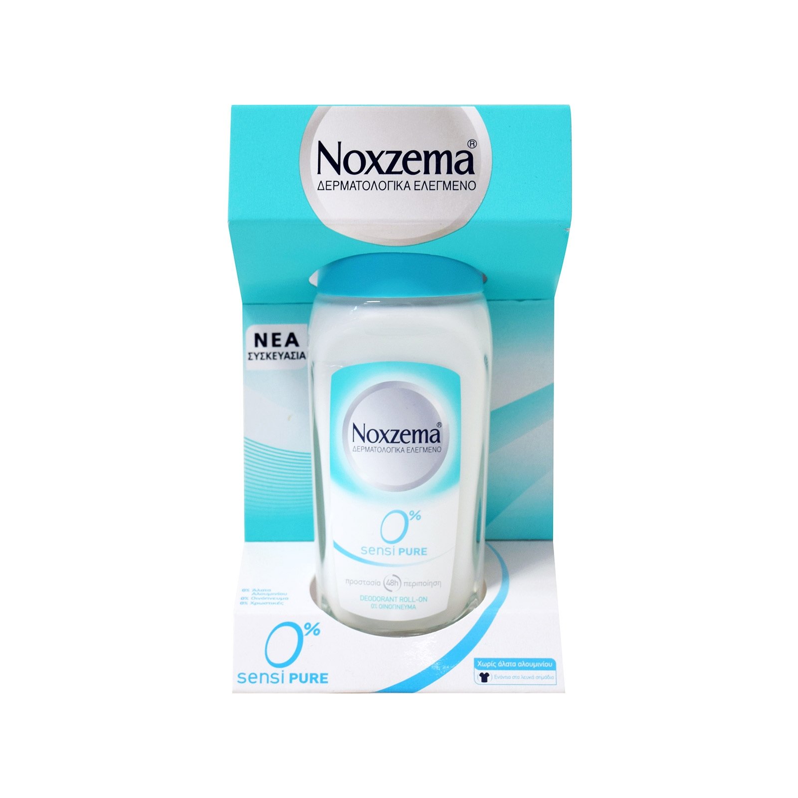 Noxzema Roll On Sensipure 0% Αποσμητικό Για Ευαίσθητες Επιδερμίδες 50ml