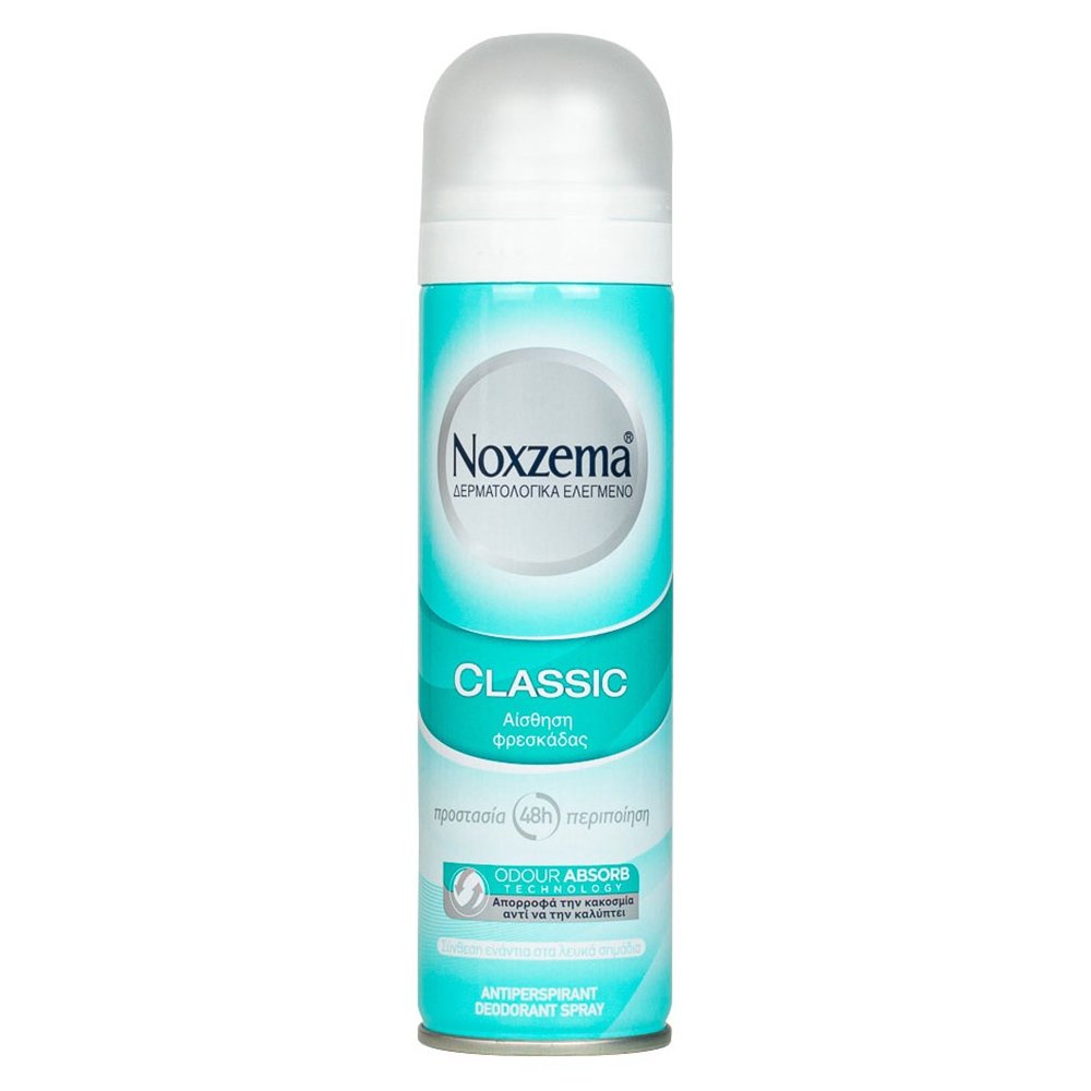 Noxzema Classic Spray Ευχάριστη Αίσθηση Φρεσκάδας 48h Προστασία και Περιποίηση 150ml