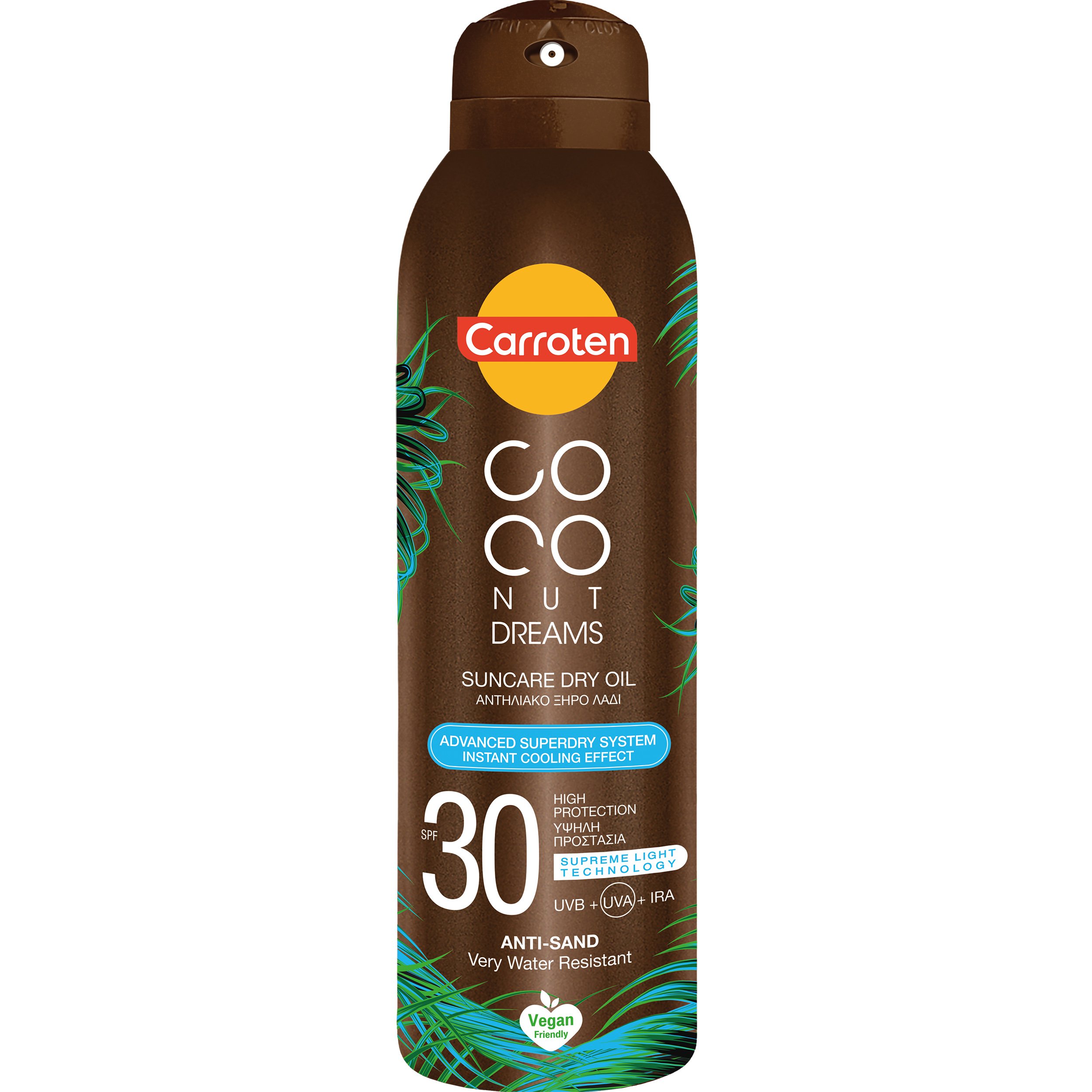 Carroten Carroten Coconut Dreams Suncare Dry Oil Spf30 Αντηλιακό Ξηρό Λάδι Υψηλής Προστασίας σε Spray 150ml