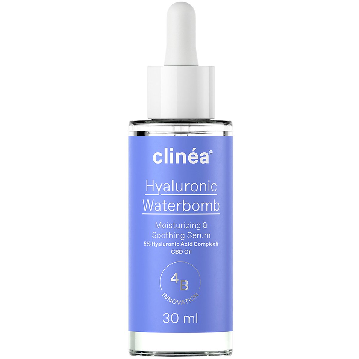 Clinea Hyaluronic Waterbomb Moisturizing & Soothing Serum Ενυδατικός & Καταπραϋντικός Ορός Προσώπου με Υαλουρονικό Οξύ & Έλαιο CBD 30ml