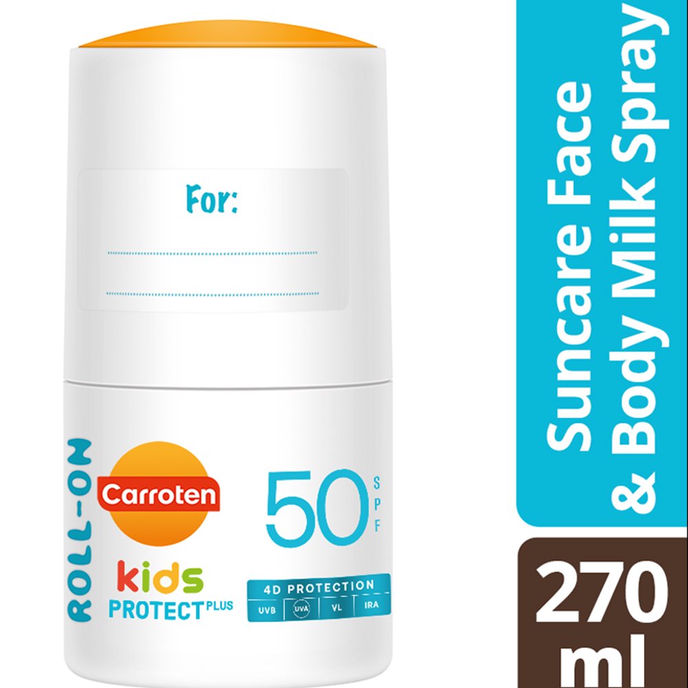 Carroten Carroten Kids Protect Plus Spf50+ Roll On Αντηλιακό Γαλάκτωμα Προσώπου & Σώματος σε Μορφή Roll On Πολύ Υψηλής Προστασίας για Παιδιά Άνω των 3 Ετών 50ml