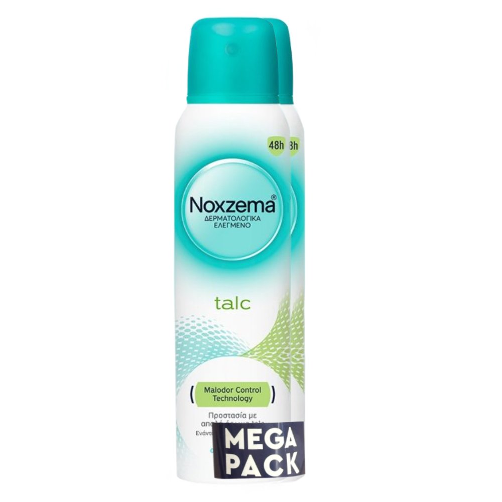 Noxzema Promo Talc Antiperspirant Spray Γυναικείο Αποσμητικό Σπρέι με Μοναδικό Άρωμα Talc για 48ωρη Προστασία 300ml (2x150ml)