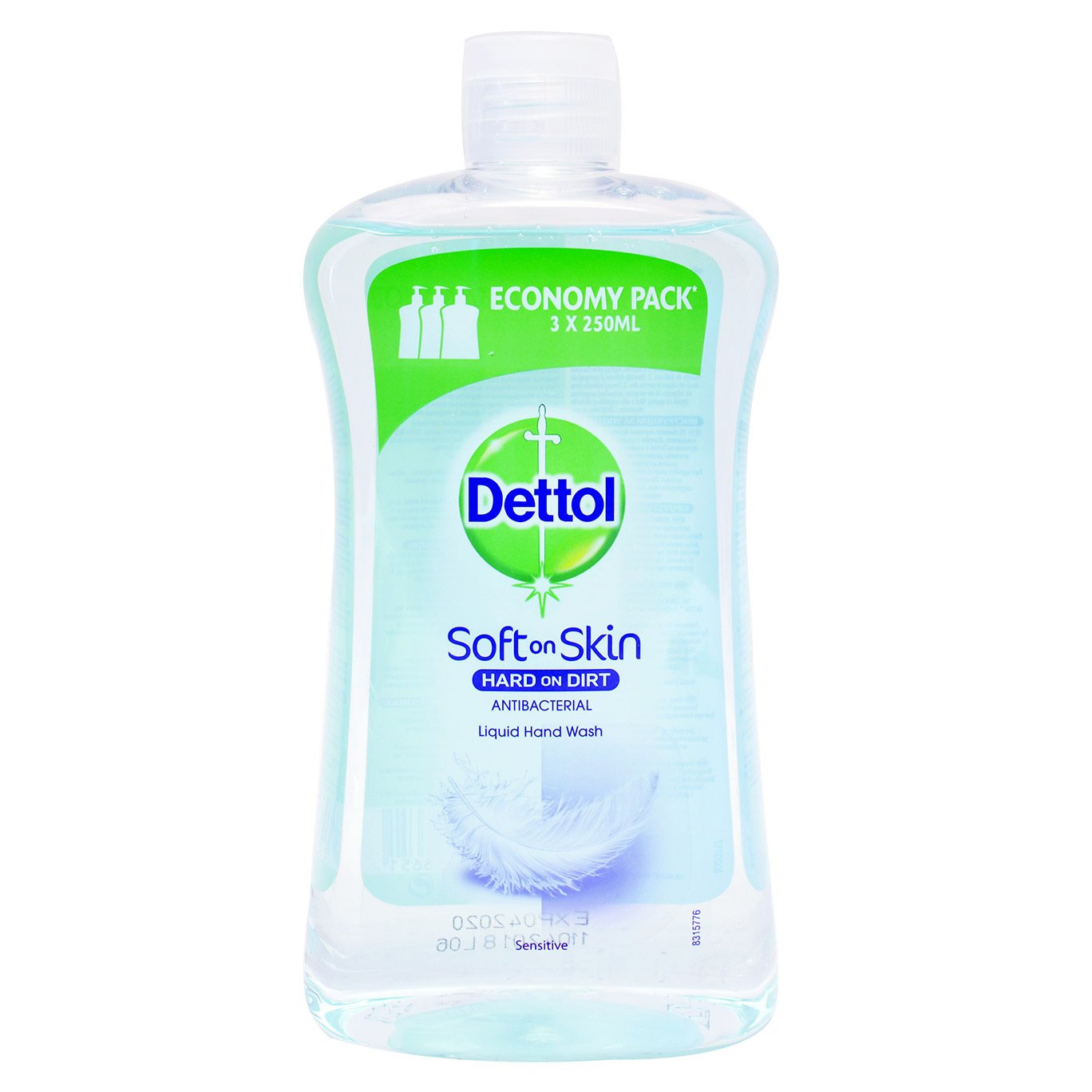 Dettol Liquid Soap Sensitive Refill Ανταλλακτικό Αντιβακτηριδιακό Υγρό Κρεμοσάπουνο Χεριών για Ευαίσθητες Επιδερμίδες 750ml