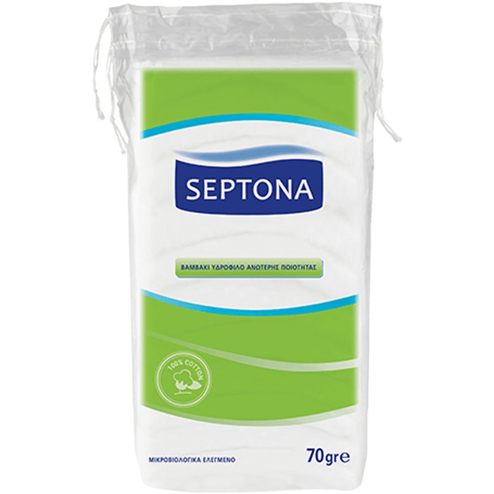 Septona Septona Superior Quality Cotton Wool Pleat Υδρόφιλο Βαμβάκι Ανώτερης Ποιότητας 70gr