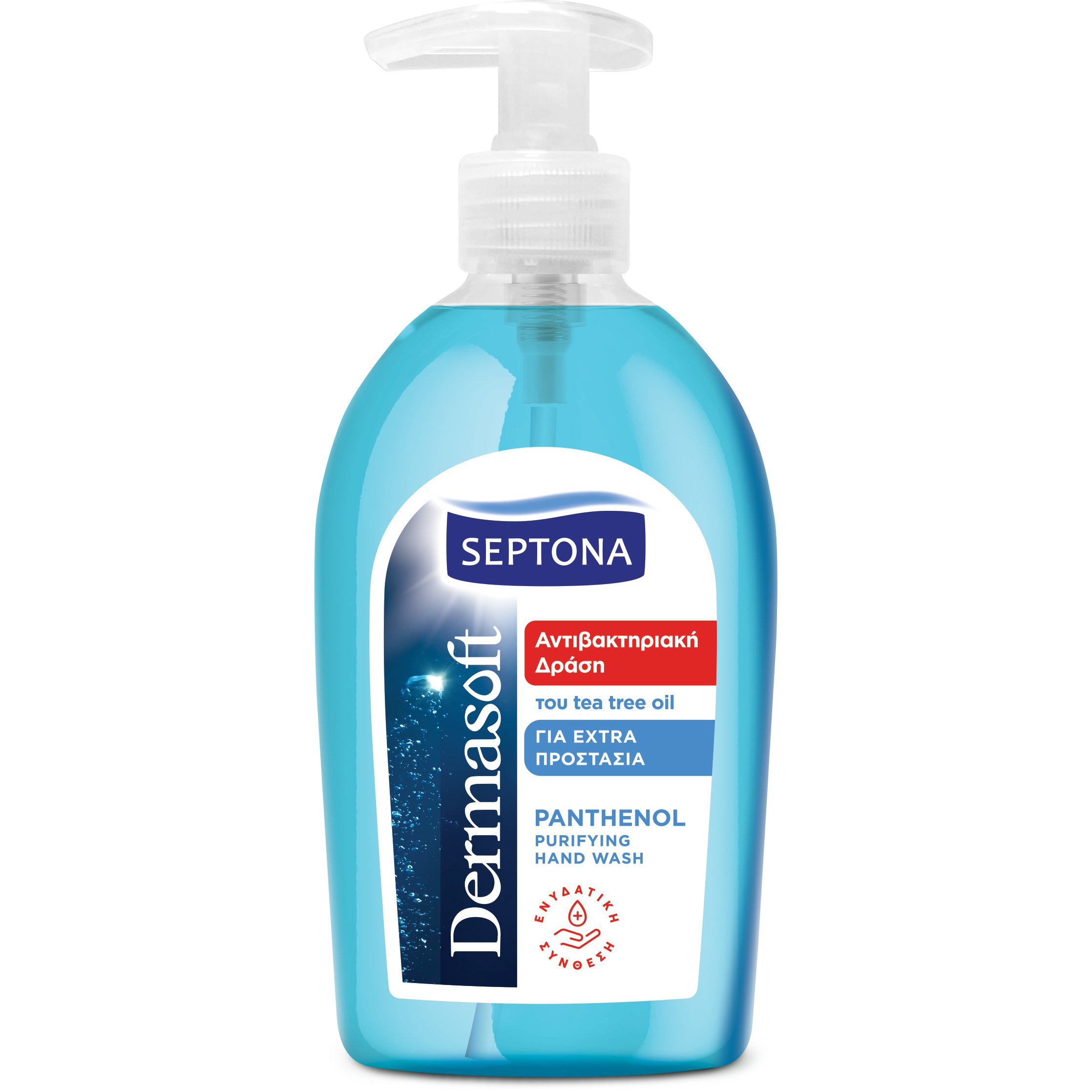Septona Dermasoft Purifying Hand Wash with Panthenol Υγρό Αντιβακτηριακό Σαπούνι Χεριών με Πανθενόλη 600ml