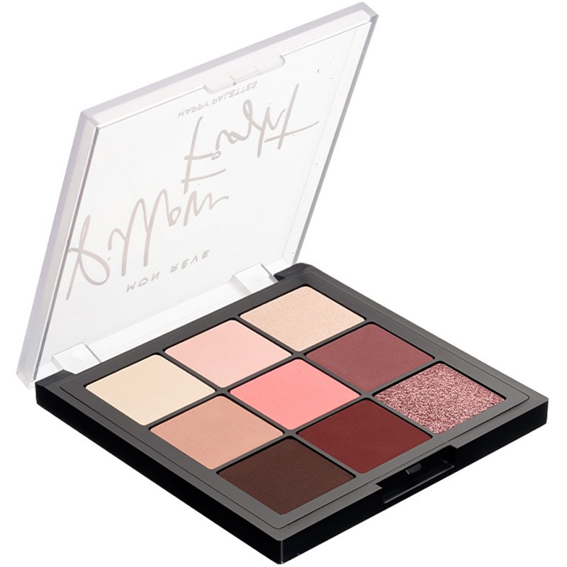 Mon Reve Mon Reve Happy Palettes Υψηλής Απόδοσης Παλέτα Πλούσιων Σκιών Μακράς Διάρκειας σε Μαγευτικές Ματ, Ιριδίζουσες & Μεταλλικές Υφές 1 Τεμάχιο - 09 Pillow Fight