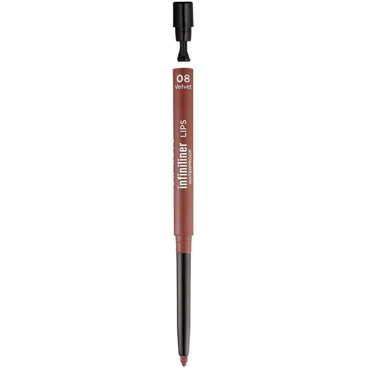 Mon Reve Mon Reve Infiniliner Lips Waterproof Gel Lip Pencil Αδιάβροχο Μαλακό Κρεμώδες Μολύβι Χειλιών Μακράς Διάρκειας 0.3g - 08 Velvet