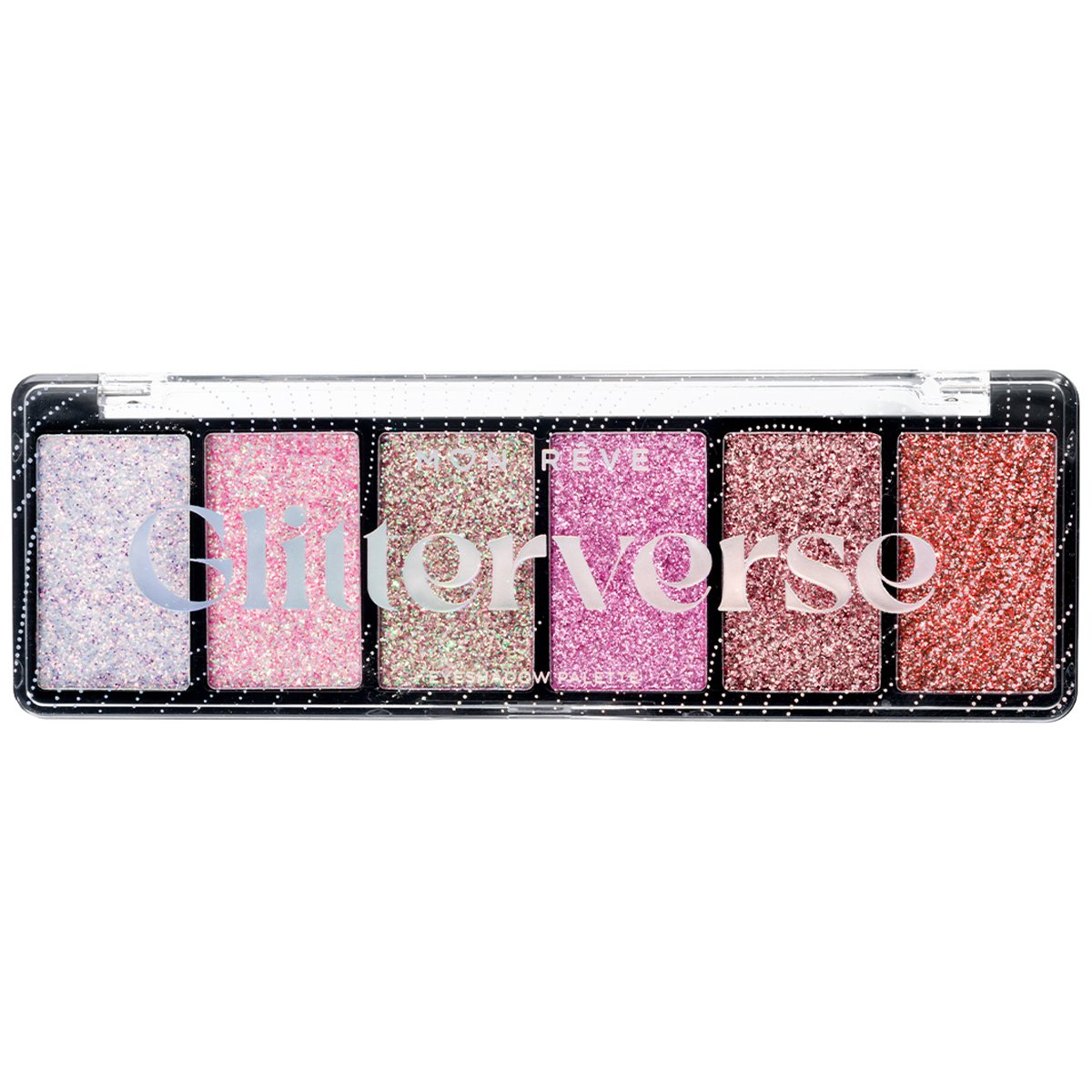 Mon Reve Mon Reve Glitterverse Eyeshadow Palette Παλέτα Σκιών με 6 Αποχρώσεις Μεγάλης Διάρκειας 11.8gr