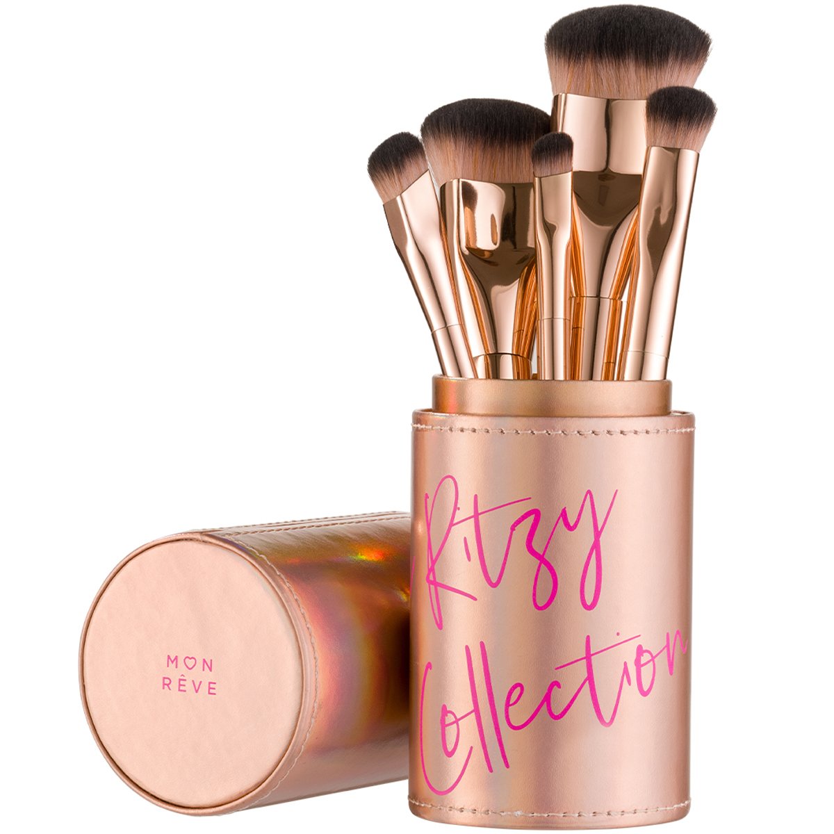 Mon Reve Mon Reve The Ritzy Collection Πολυχρηστικά Πινέλα Μακιγιάζ σε Ροζ-Χρυσή Απόχρωση 5 Τεμάχια