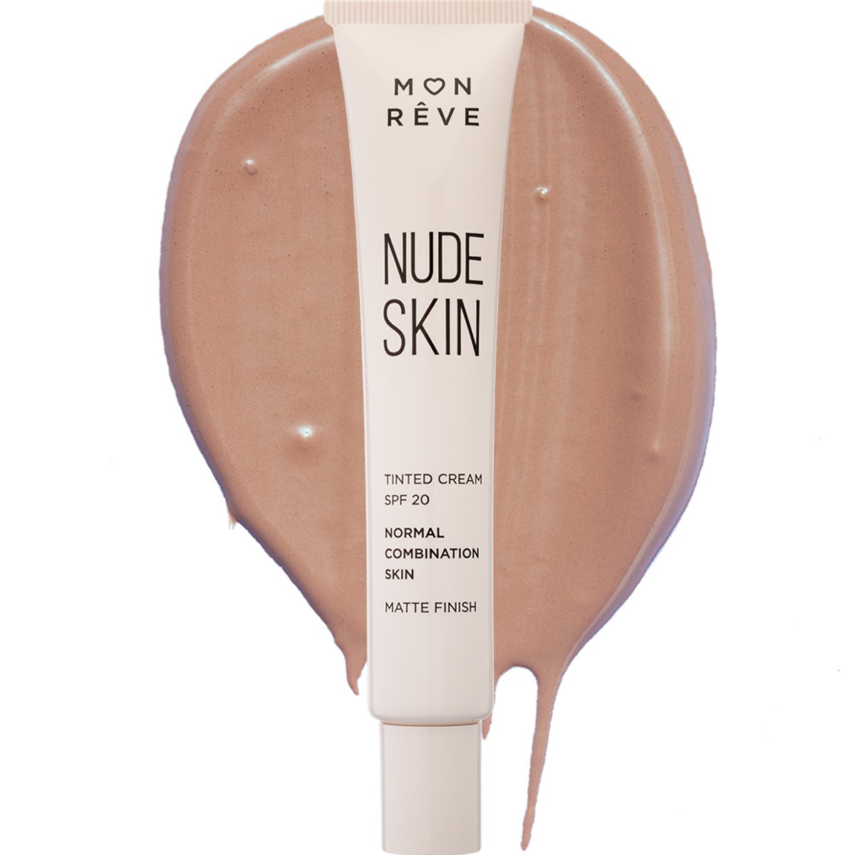 Mon Reve Mon Reve Nude Skin Normal to Combination Skin Matte Finish Spf20 Tinted Cream Κρέμα Προσώπου με Χρώμα Μεσαίας Προστασίας που Εξομοιώνει τον Τόνο του Δέρματος & Καλύπτει Ελαφρές Ατέλειες 30ml - No 102 Medium
