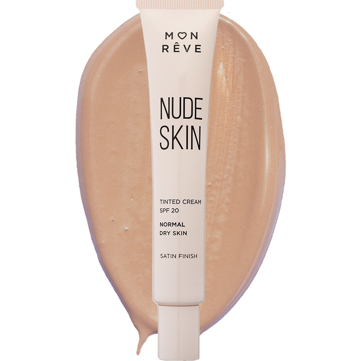 Mon Reve Mon Reve Nude Skin Normal to Dry Skin Satin Finish Spf20 Tinted Cream Κρέμα Προσώπου με Χρώμα Μεσαίας Προστασίας που Εξομοιώνει τον Τόνο του Δέρματος & Καλύπτει Ελαφρές Ατέλειες 30ml - No 102 Medium
