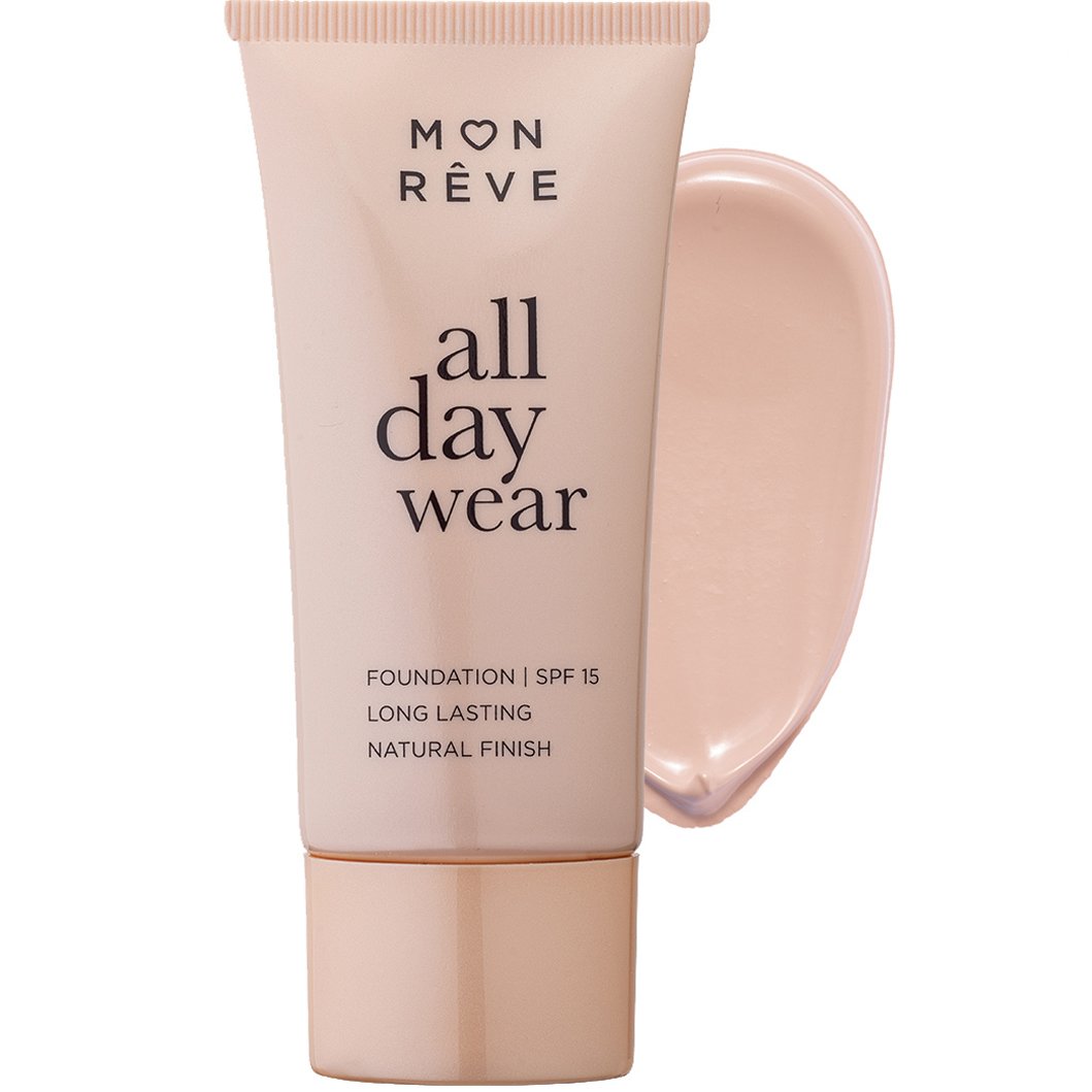 Mon Reve All Day Wear Matte Foundation Spf15 with Medium to High Coverage Foundation για Μέτρια προς Υψηλή Κάλυψη & Φυσικό Ματ Αποτέλεσμα 35ml - 101