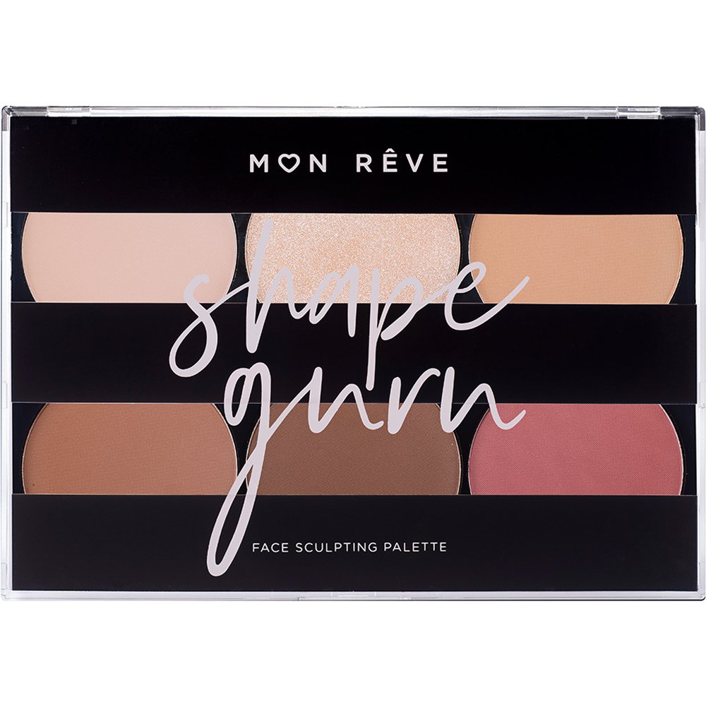 Mon Reve Shape Guru Face Sculpting Palette Παλέτα Σμίλευσης Προσώπου με Highlighter, Contour & Blush 1 Τεμάχιο - 03 Deep